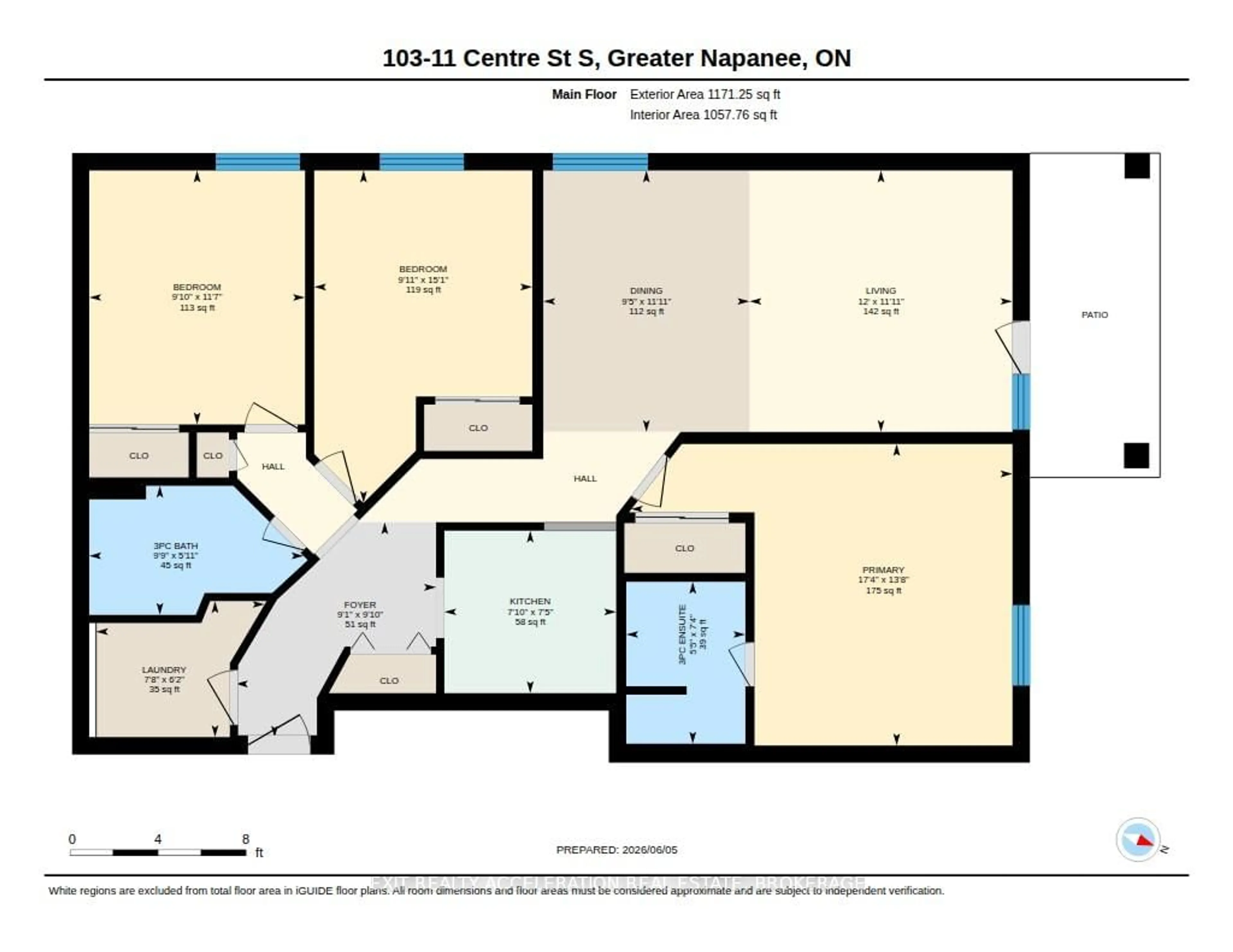 Floor plan for 11 Centre St #103, Greater Napanee Ontario K7R 3X3