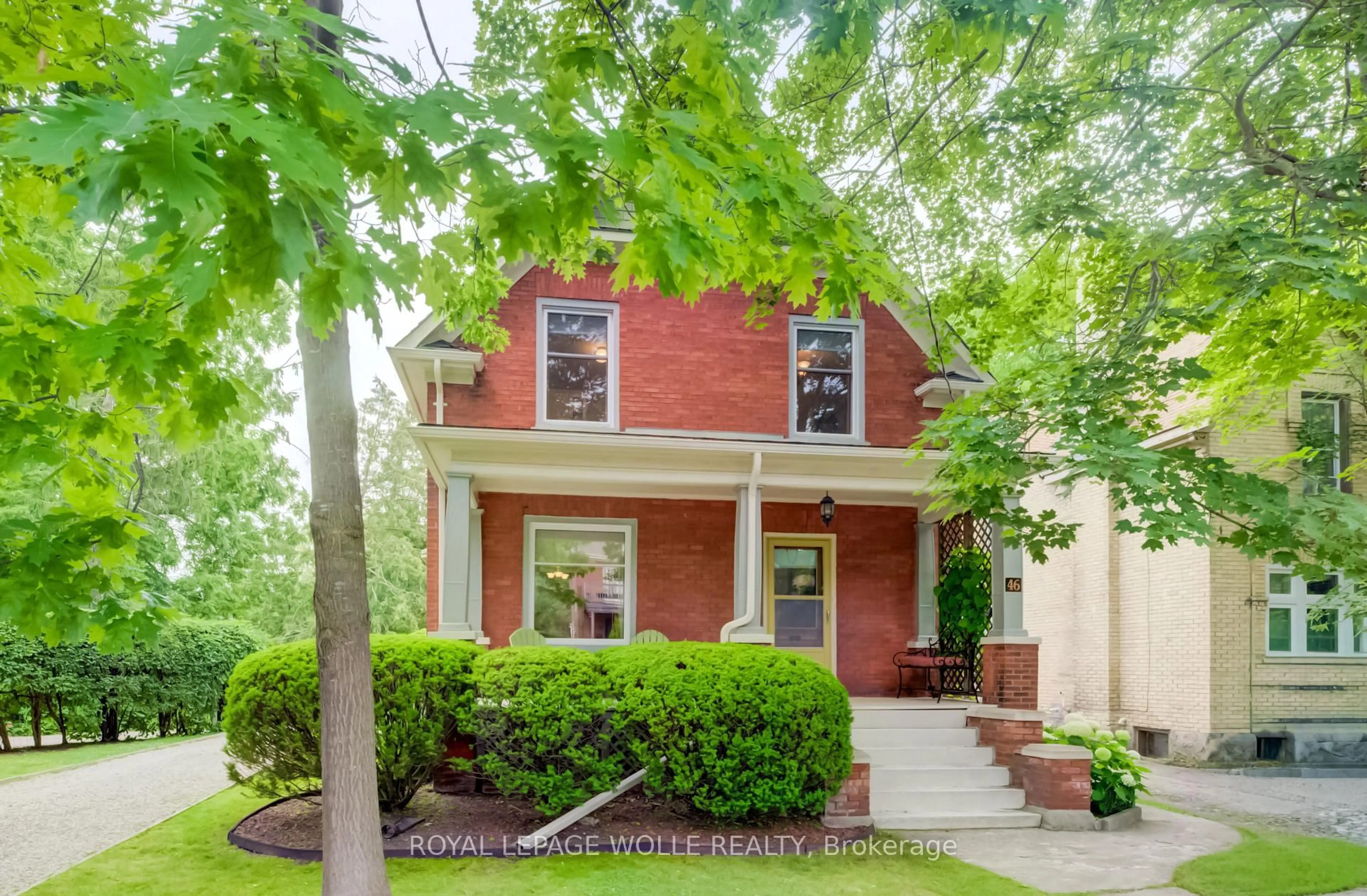 Home with brick exterior material, street for 46 Ellen St, Kitchener Ontario N2H 4K3