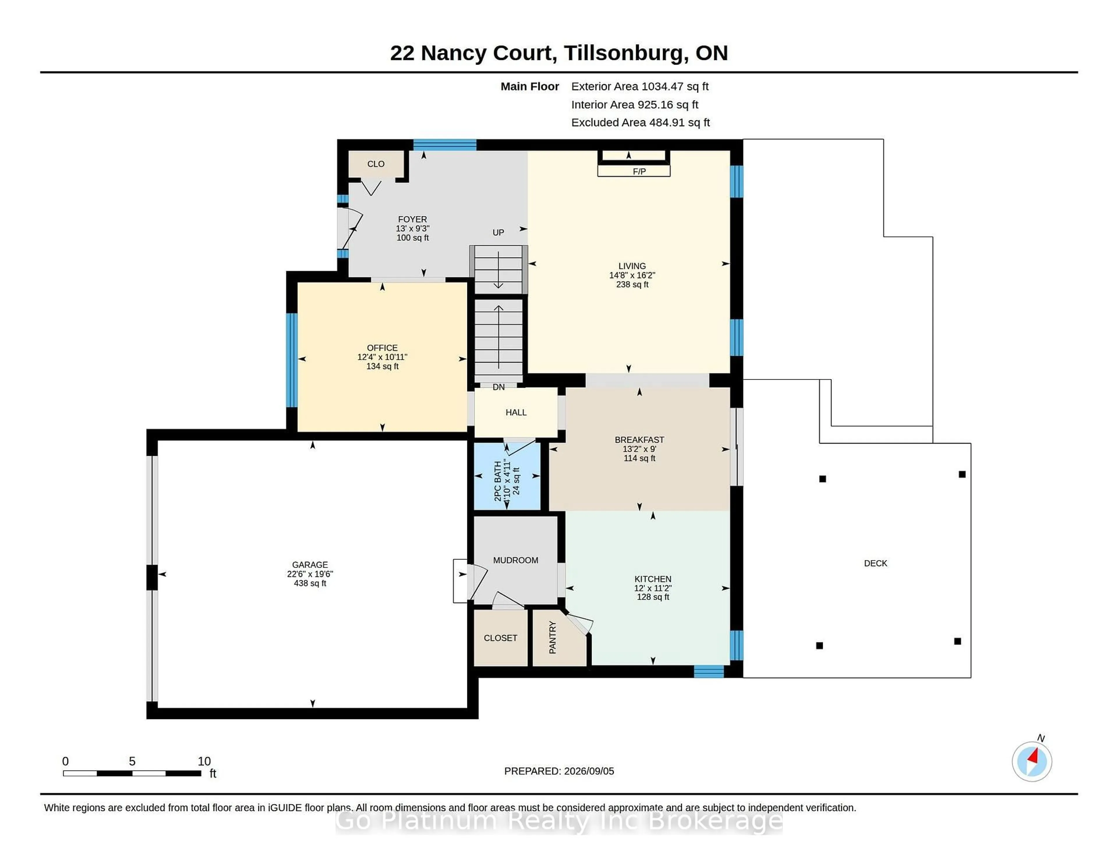 Floor plan for 22 Nancy Crt, Tillsonburg Ontario N4G 4G8