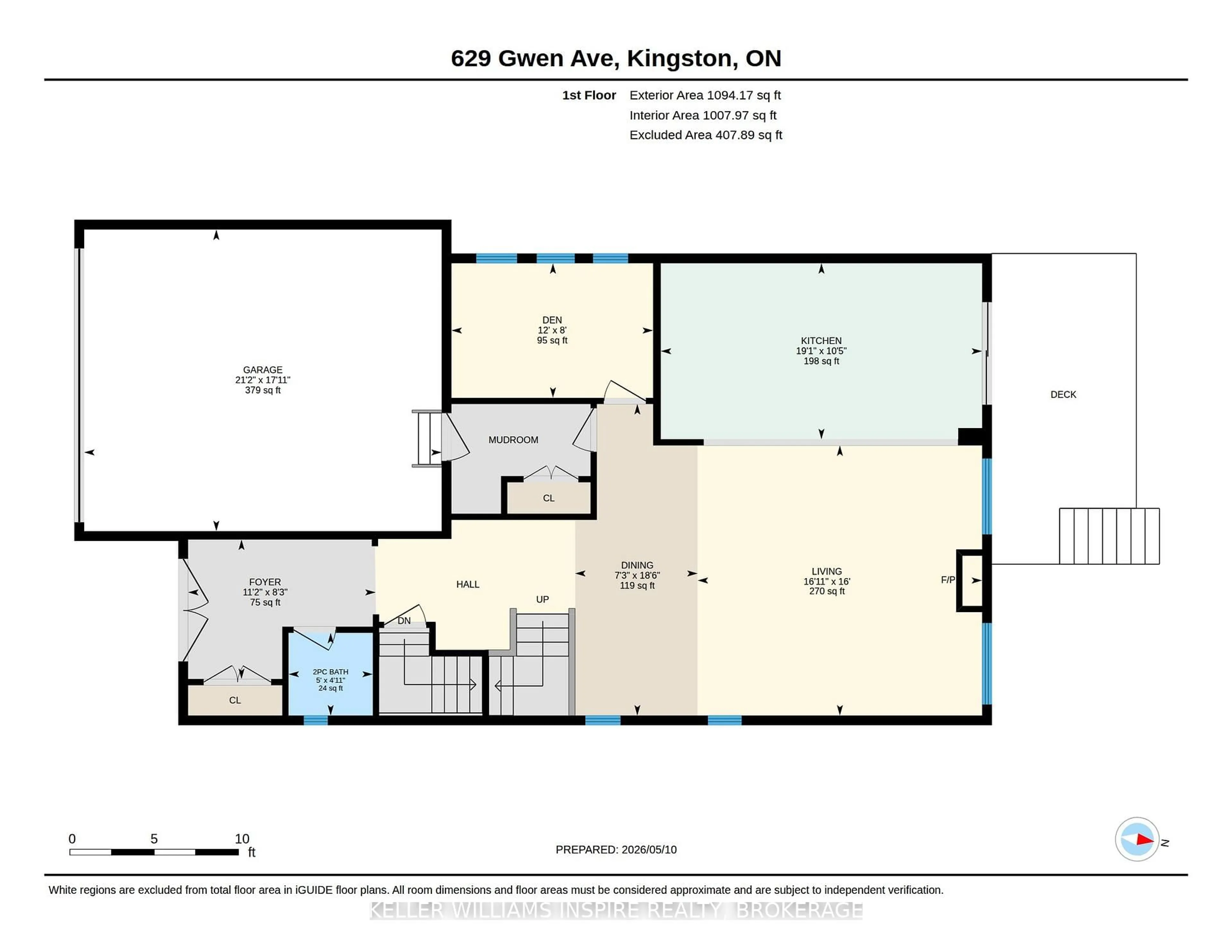 Floor plan for 629 Gwen Ave, Kingston Ontario K7P 0M2