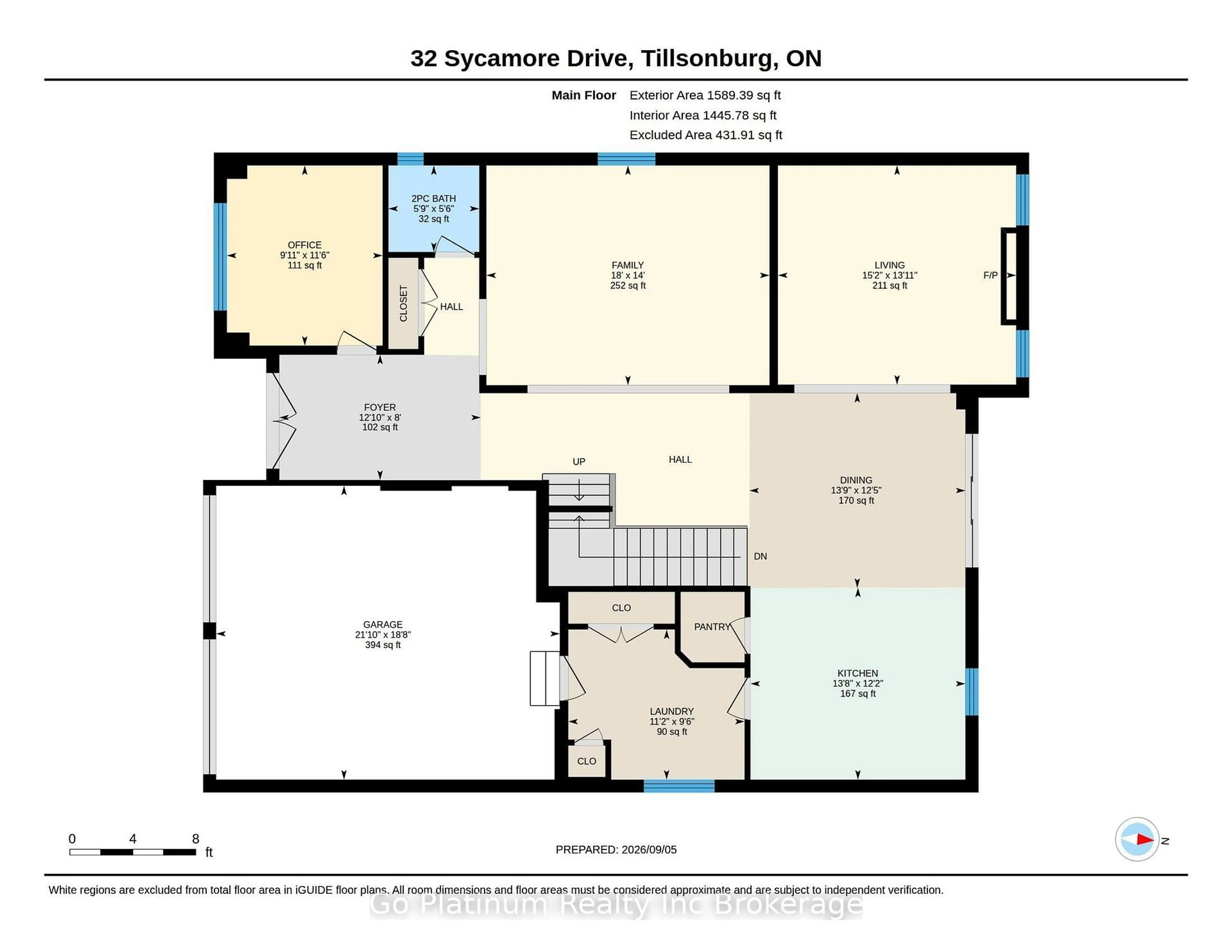 Floor plan for 32 Sycamore Dr, Tillsonburg Ontario N4G 5R9