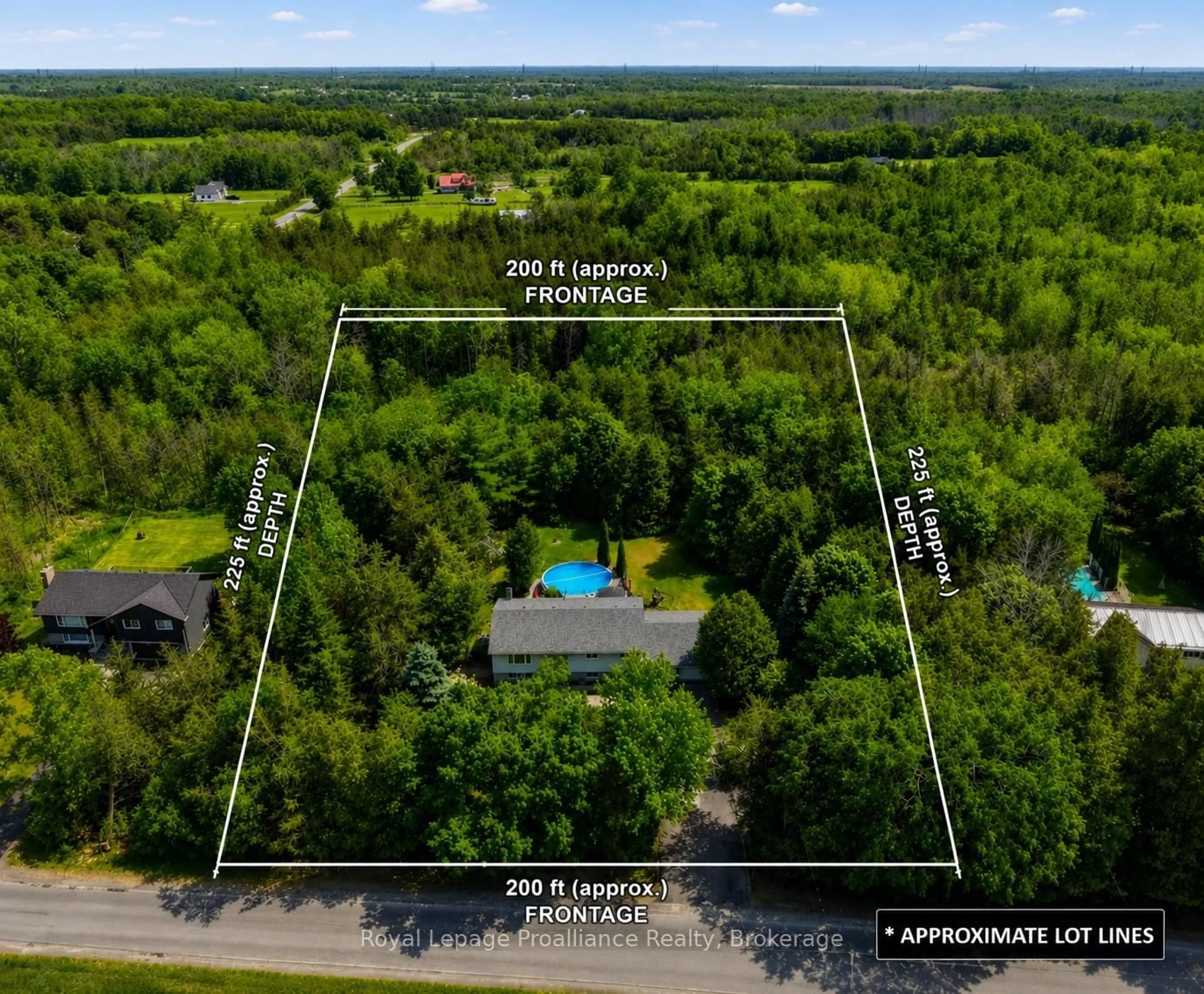 A pic from outside/outdoor area/front of a property/back of a property/a pic from drone, unknown for 3526 Harmony Rd, Corbyville Ontario K0K 1V0