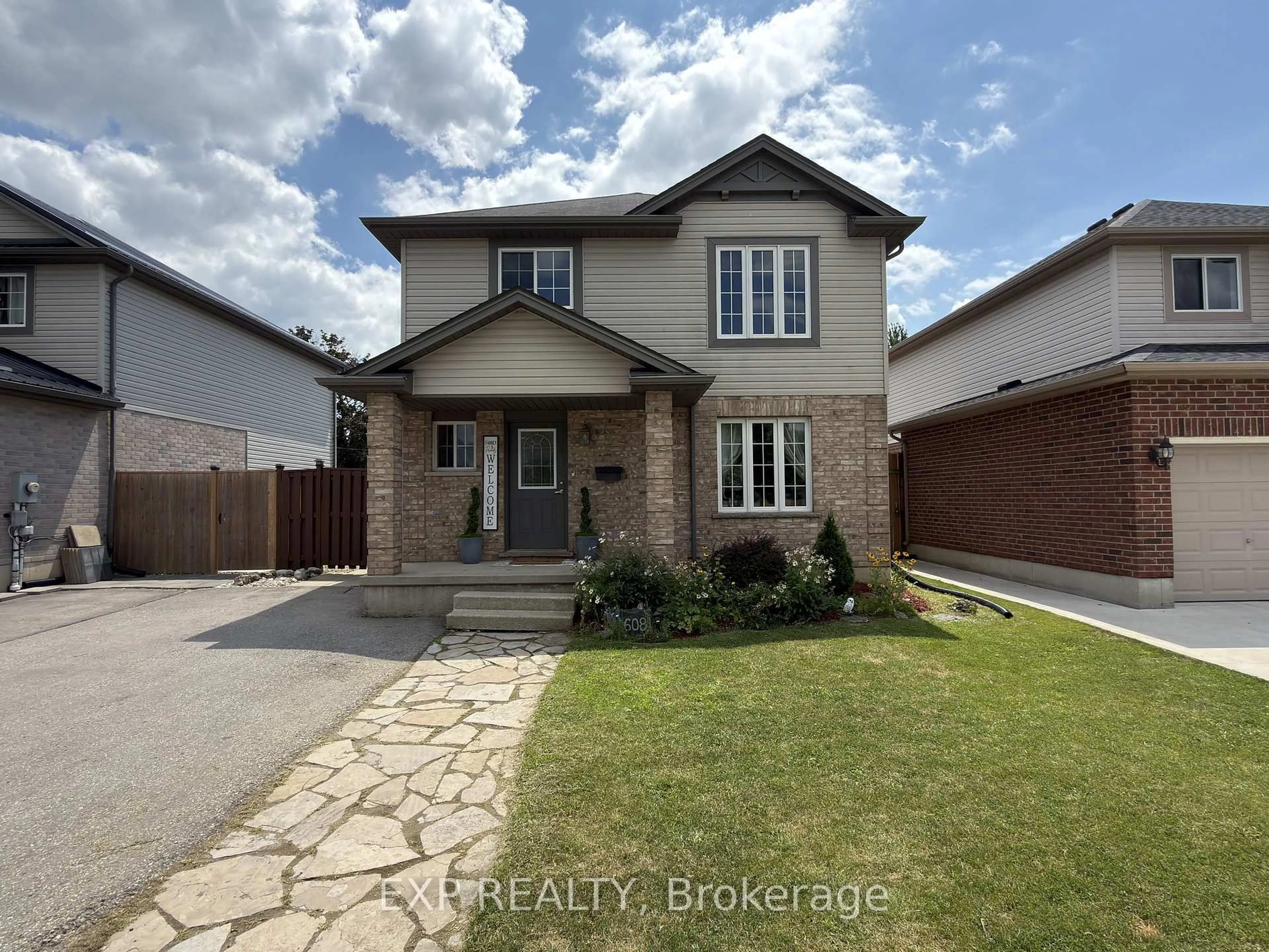 Home with brick exterior material, street for 608 Highview Dr, St. Thomas Ontario N5R 6B4