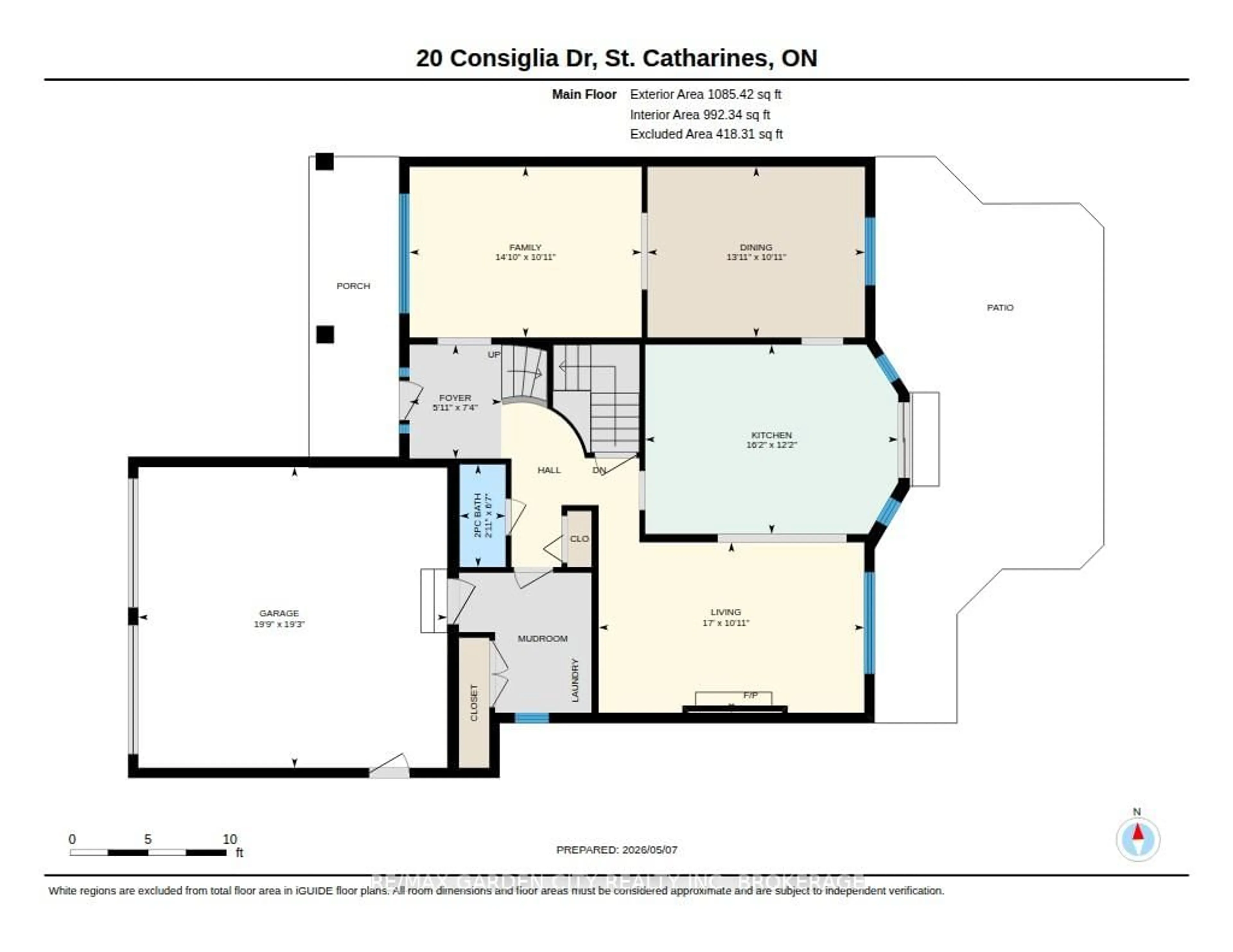 Floor plan for 20 CONSIGLIA Dr, St. Catharines Ontario L2S 3M8