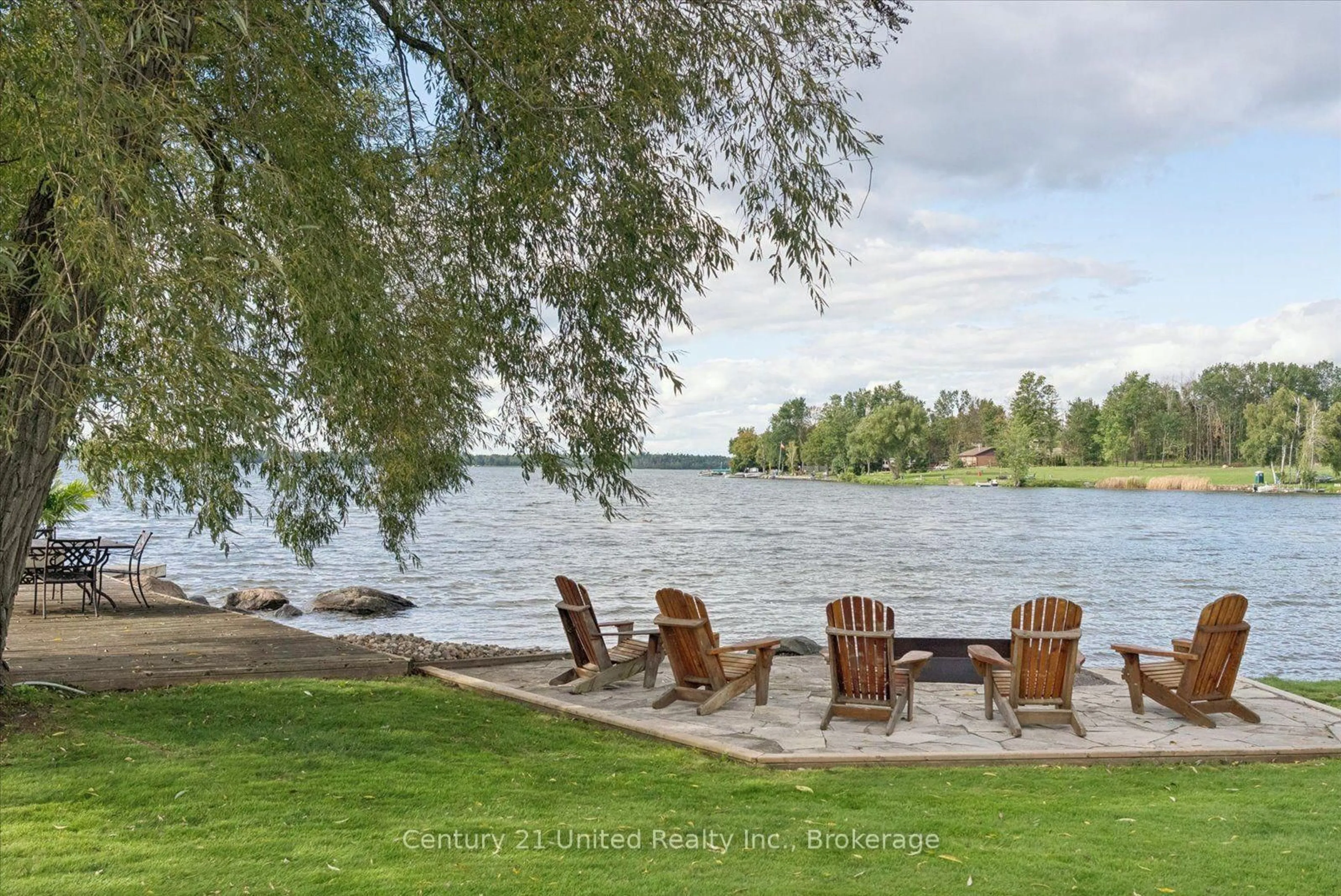 Patio, water/lake/river/ocean view for 1794 Westview Point Rd, Selwyn Ontario K0L 2H0