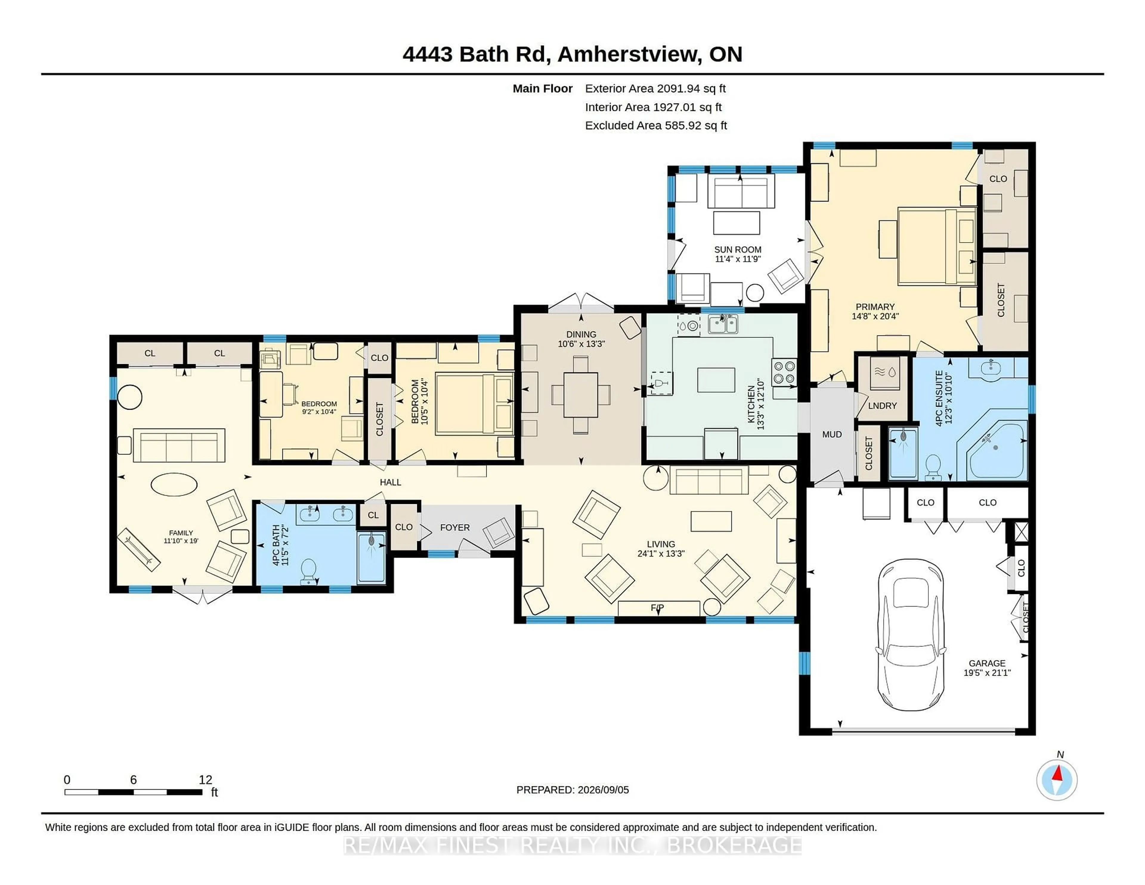 Floor plan for 4443 Bath Rd, Loyalist Ontario K7N 1A1