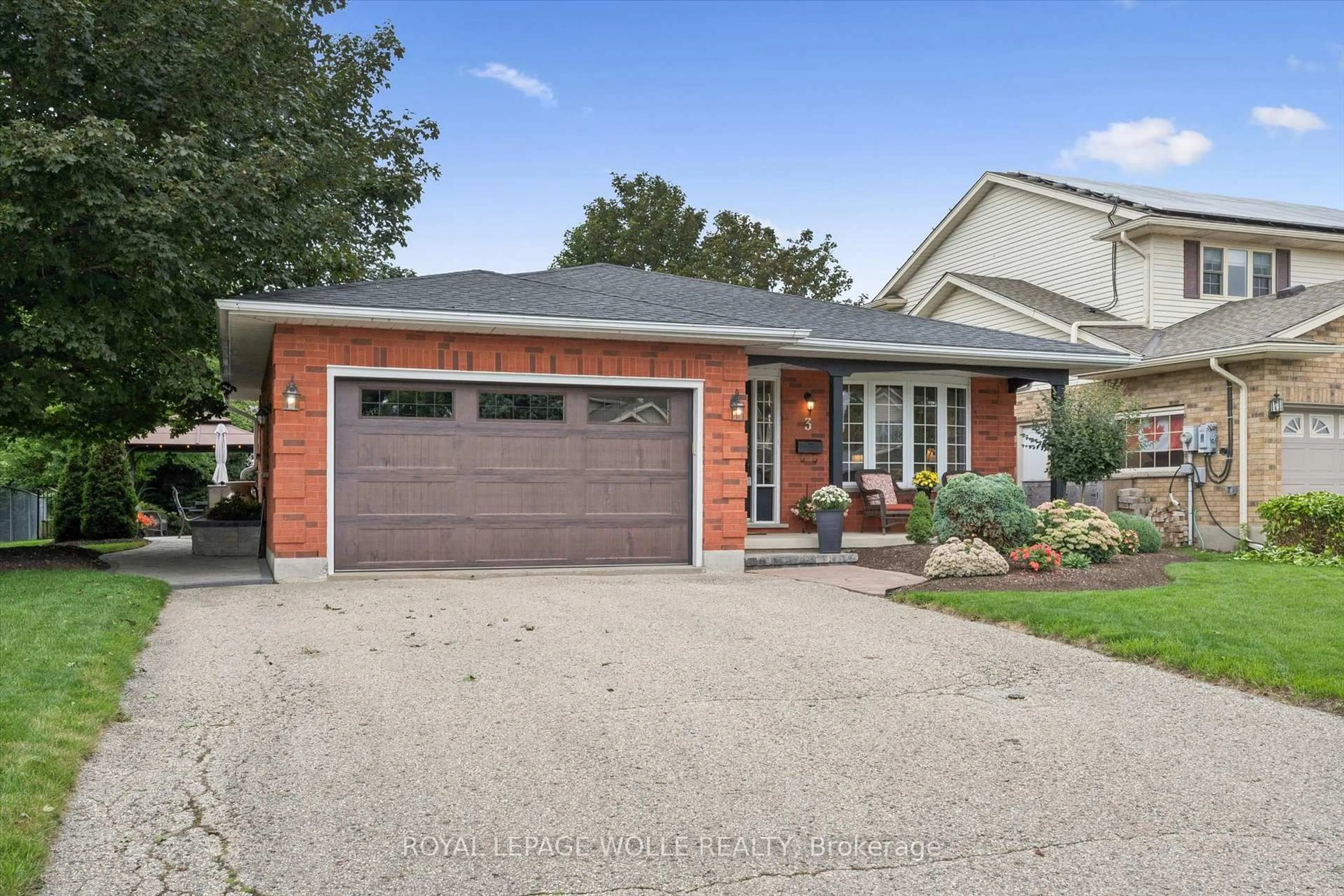 Home with brick exterior material, street for 3 Peregrine Cres, Woolwich Ontario N3B 3J2
