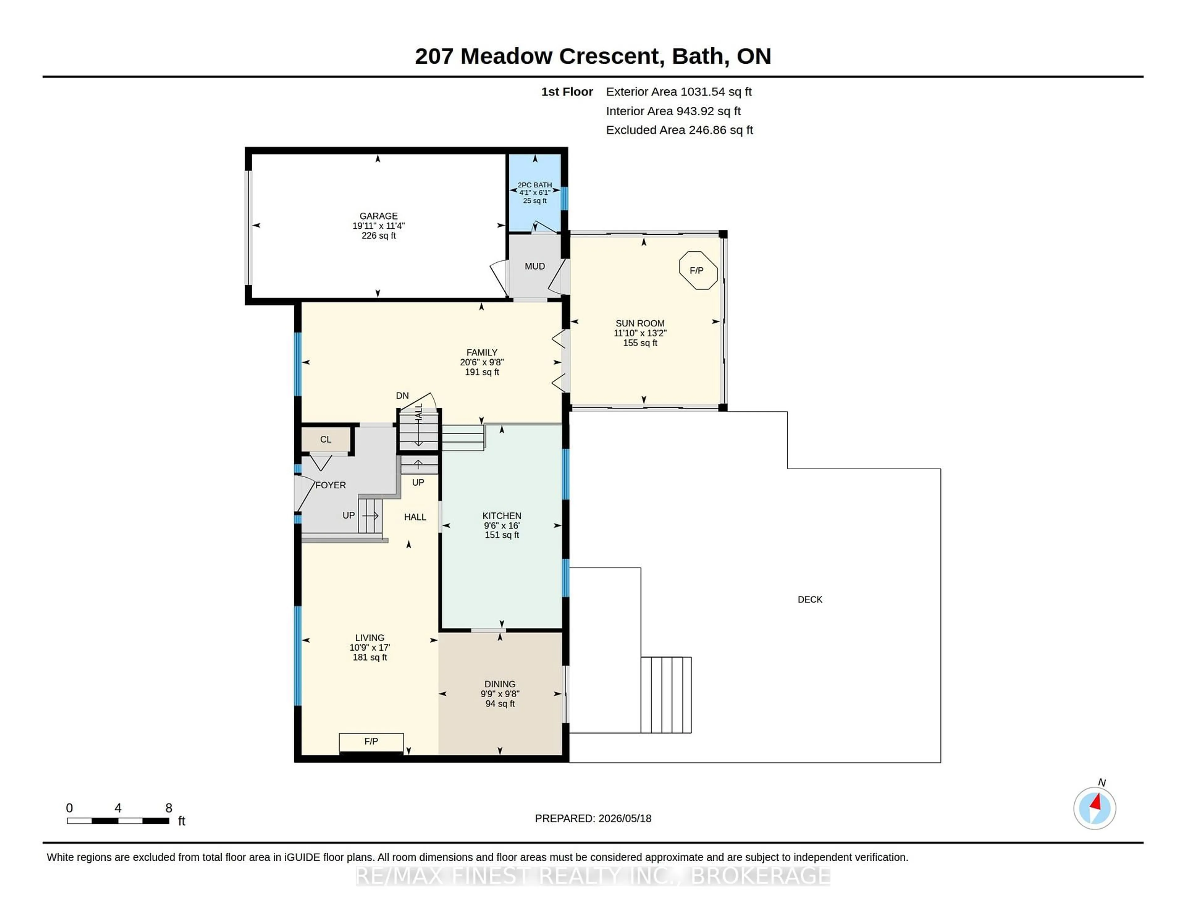 Floor plan for 207 Meadow Cres, Bath Ontario K0H 1G0