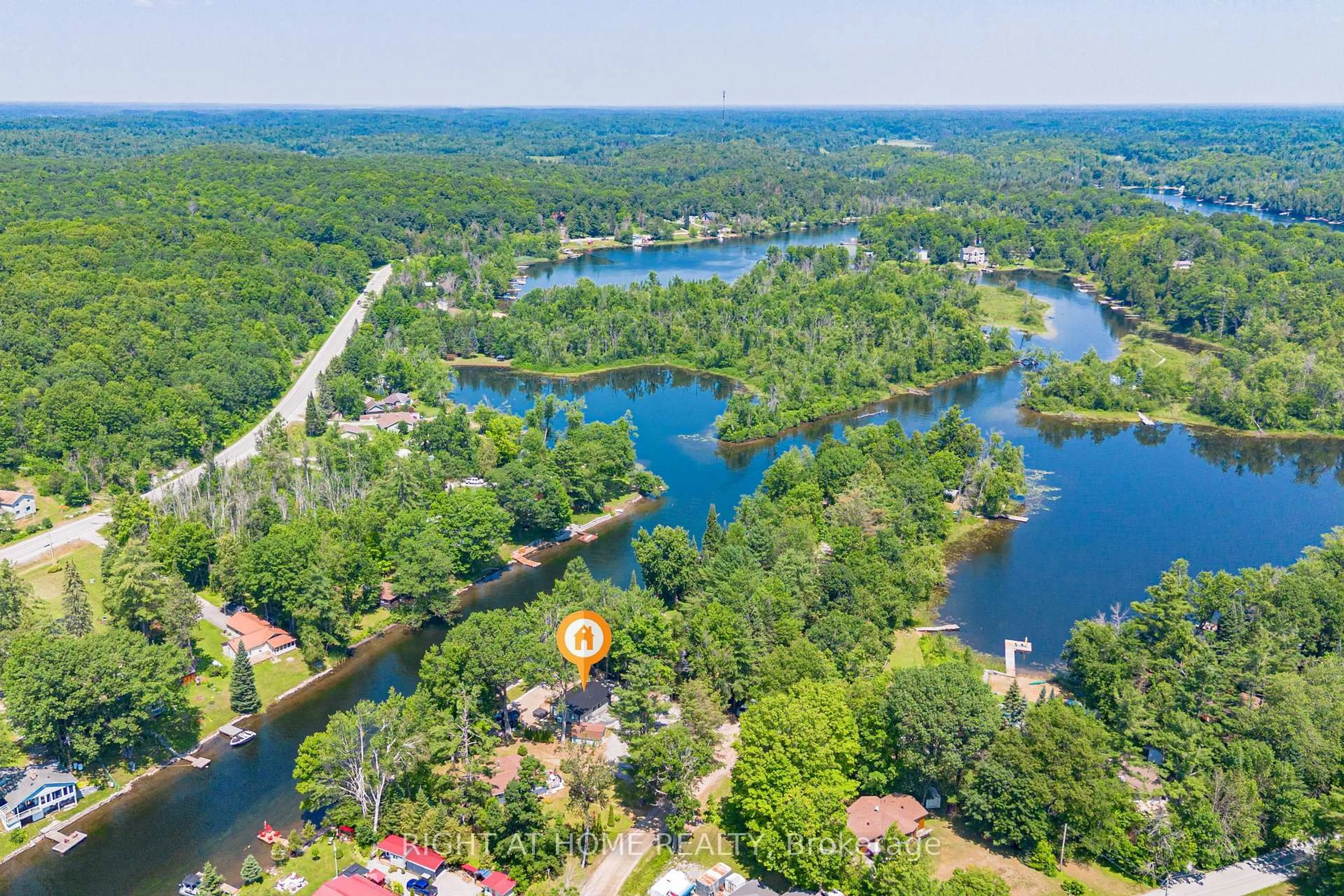 A pic from outside/outdoor area/front of a property/back of a property/a pic from drone, water/lake/river/ocean view for 11 Little Bay Dr, Kawartha Lakes Ontario K0M 2L0