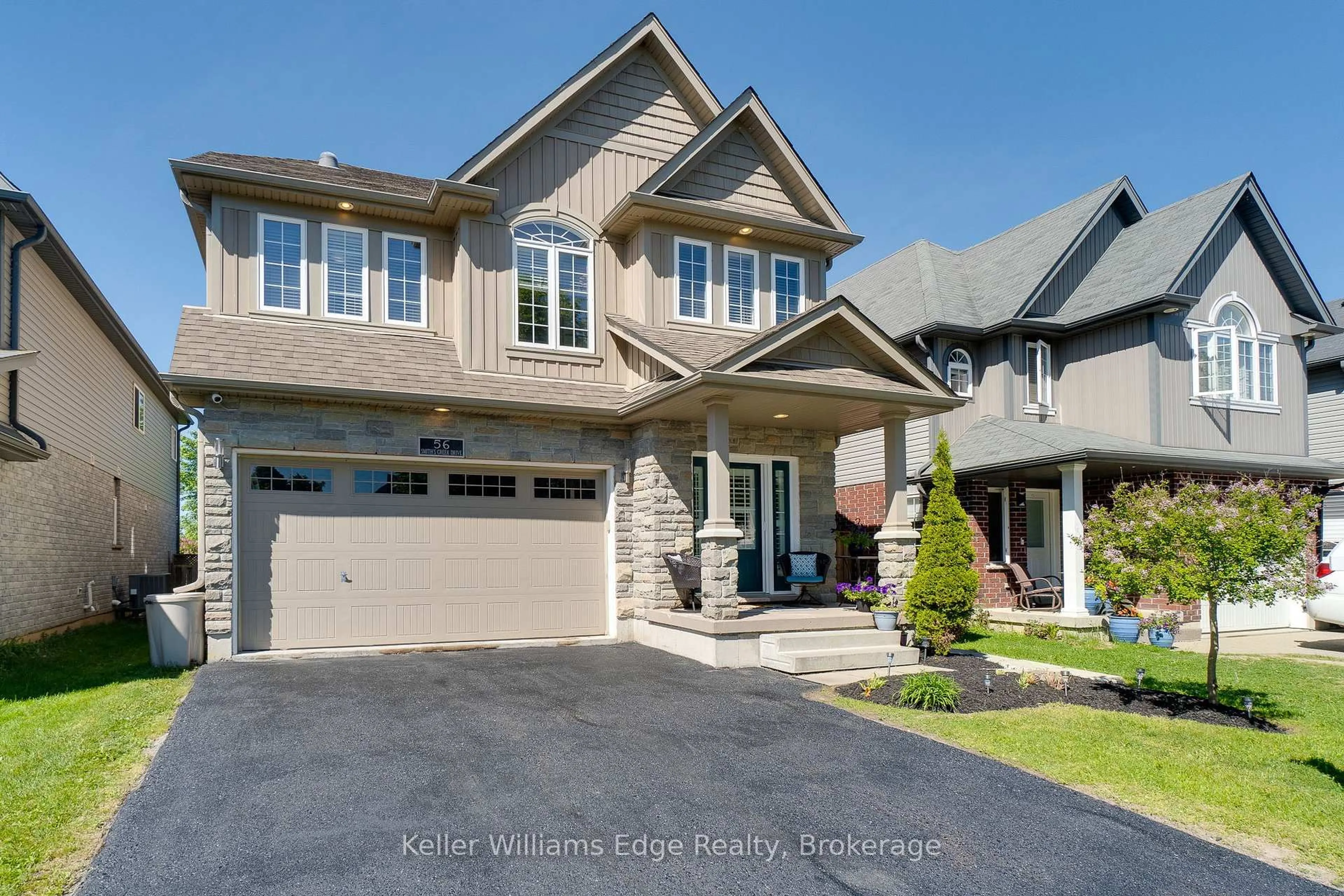 Home with brick exterior material, street for 56 Smith's Creek Dr, Wilmot Ontario N3A 0B3