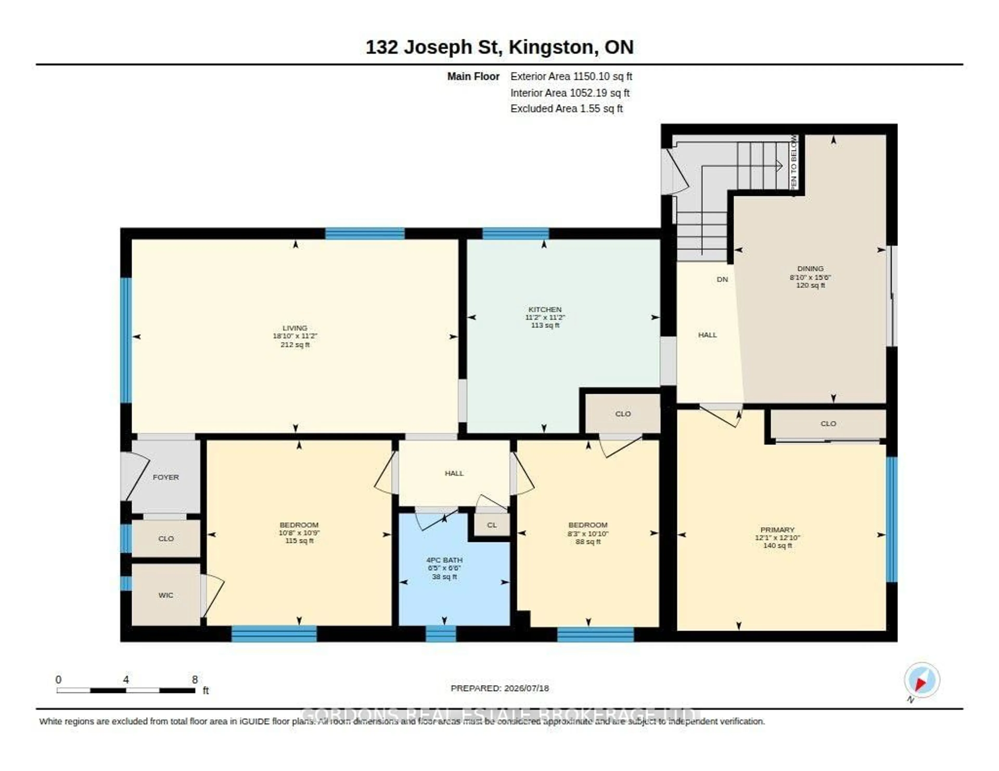 Floor plan for 132 Joseph St, Kingston Ontario K7K 2H7