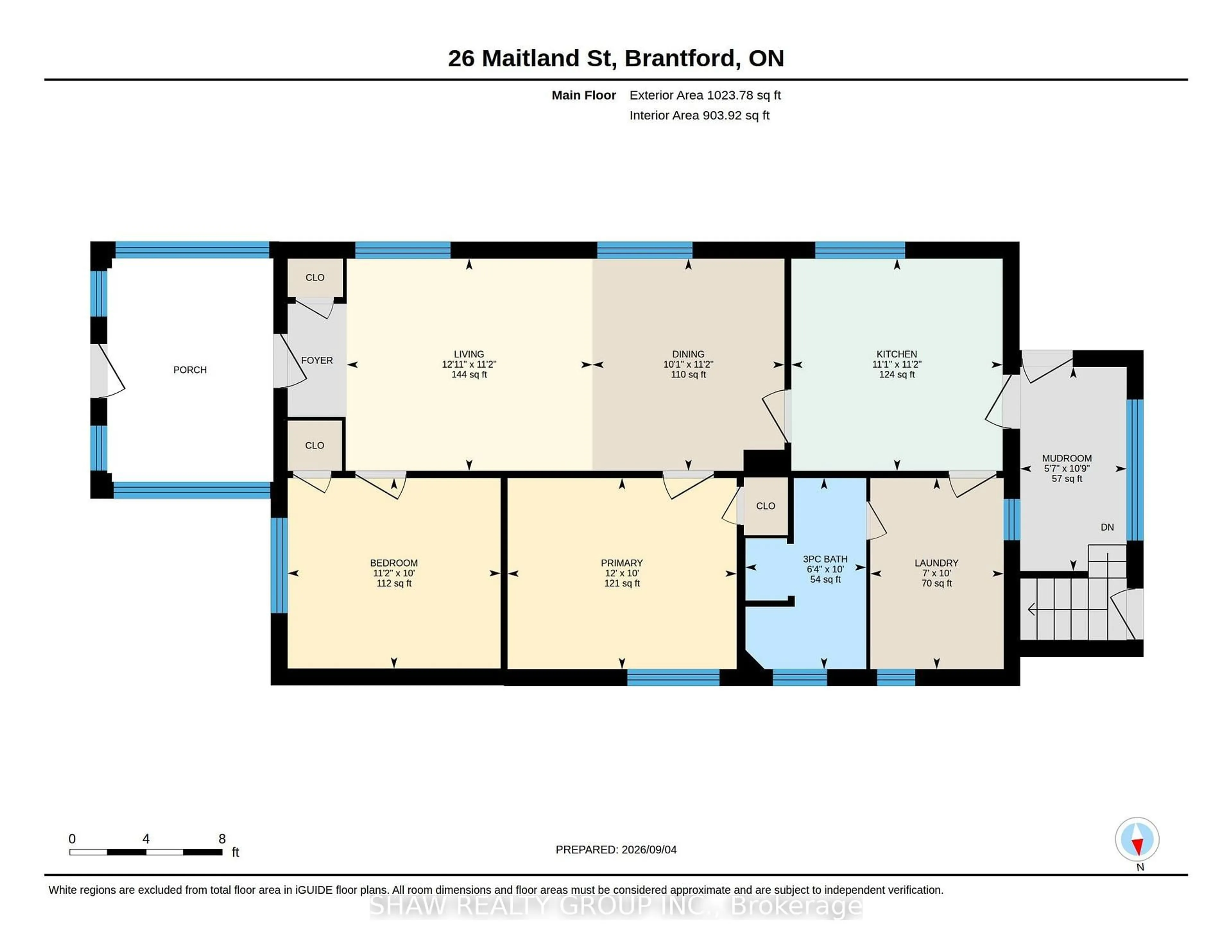 Floor plan for 26 Maitland St, Brantford Ontario N3S 6K8