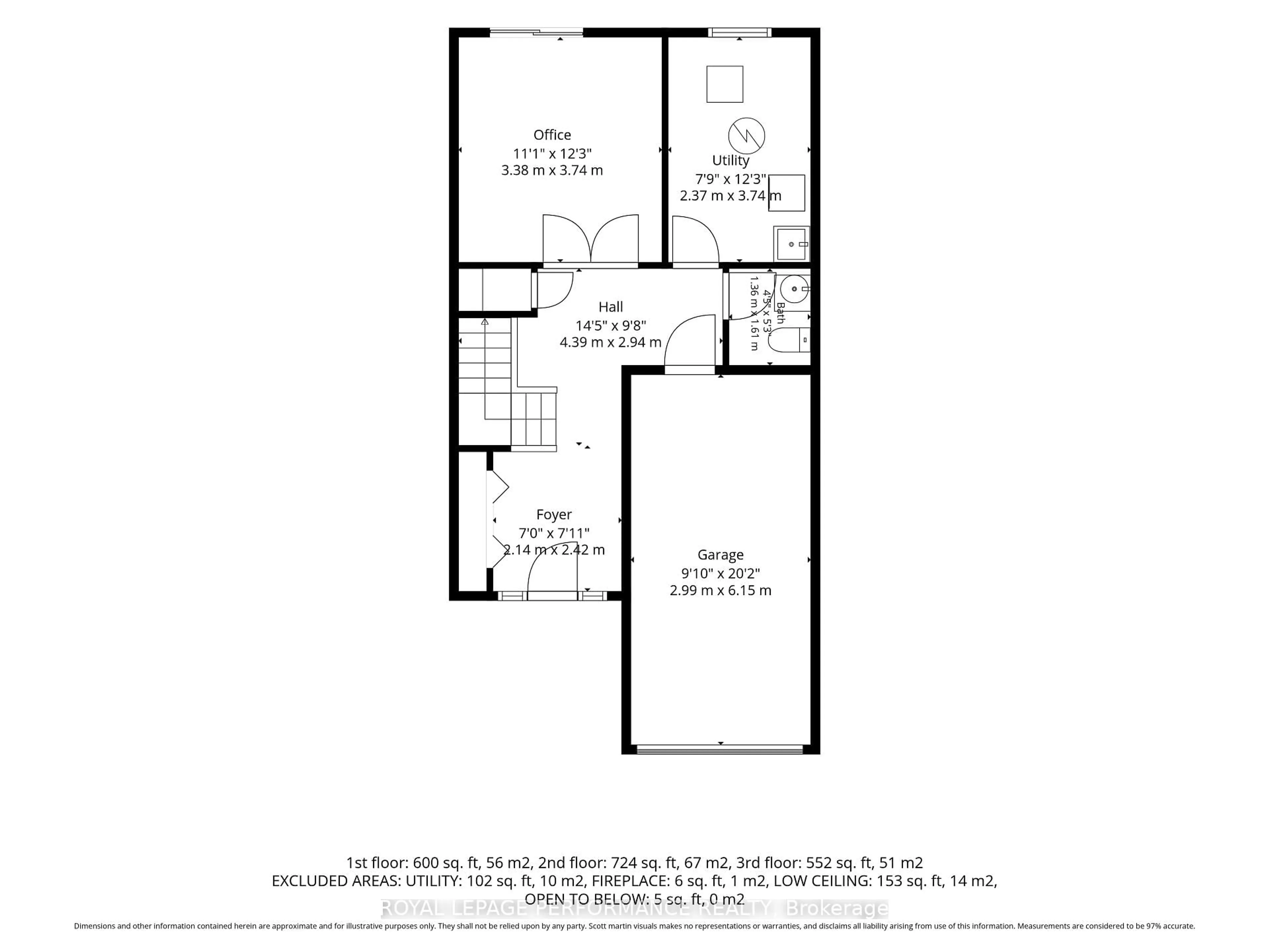 Floor plan for 1992 Summerfields Cres, Ottawa Ontario K1C 7B4