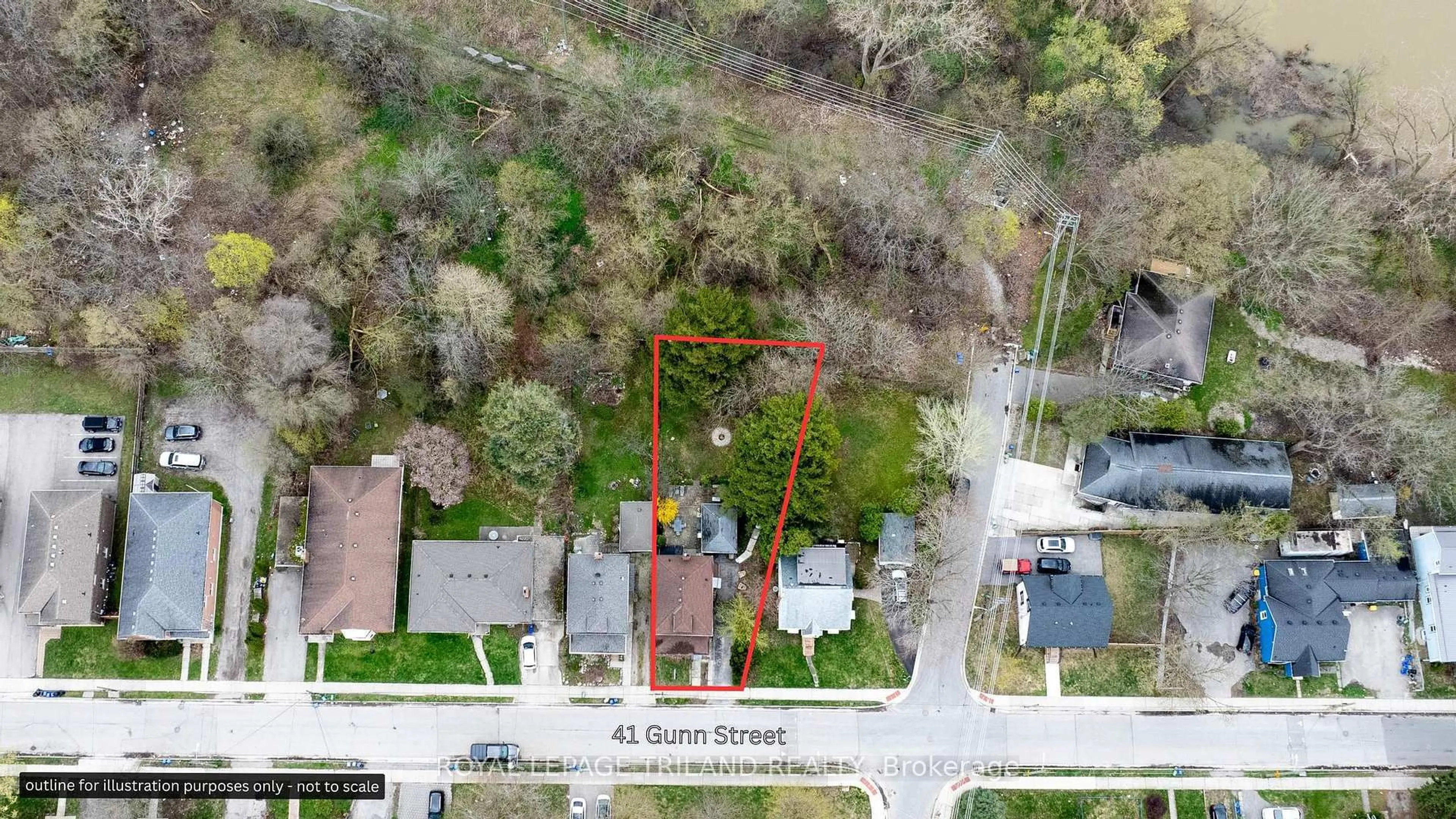 A pic from outside/outdoor area/front of a property/back of a property/a pic from drone, street for 41 GUNN St, London North Ontario N6G 1C6