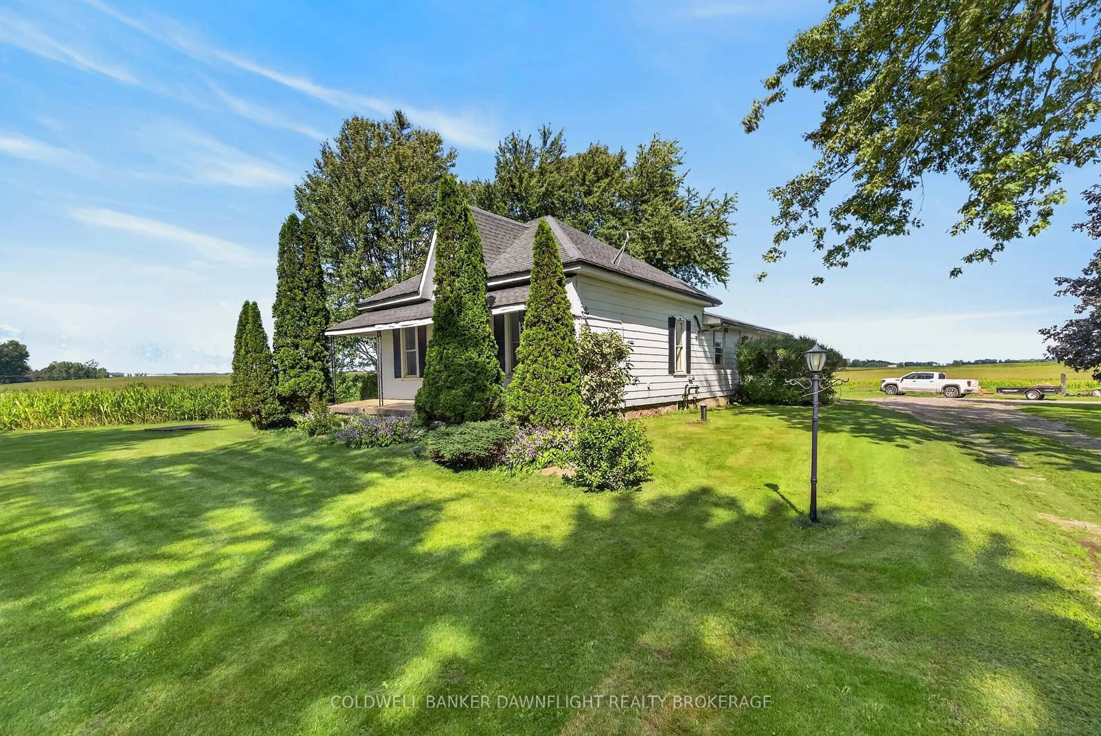 A pic from outside/outdoor area/front of a property/back of a property/a pic from drone, water/lake/river/ocean view for 23712 Adelaide St, Middlesex Centre Ontario N0M 1P0