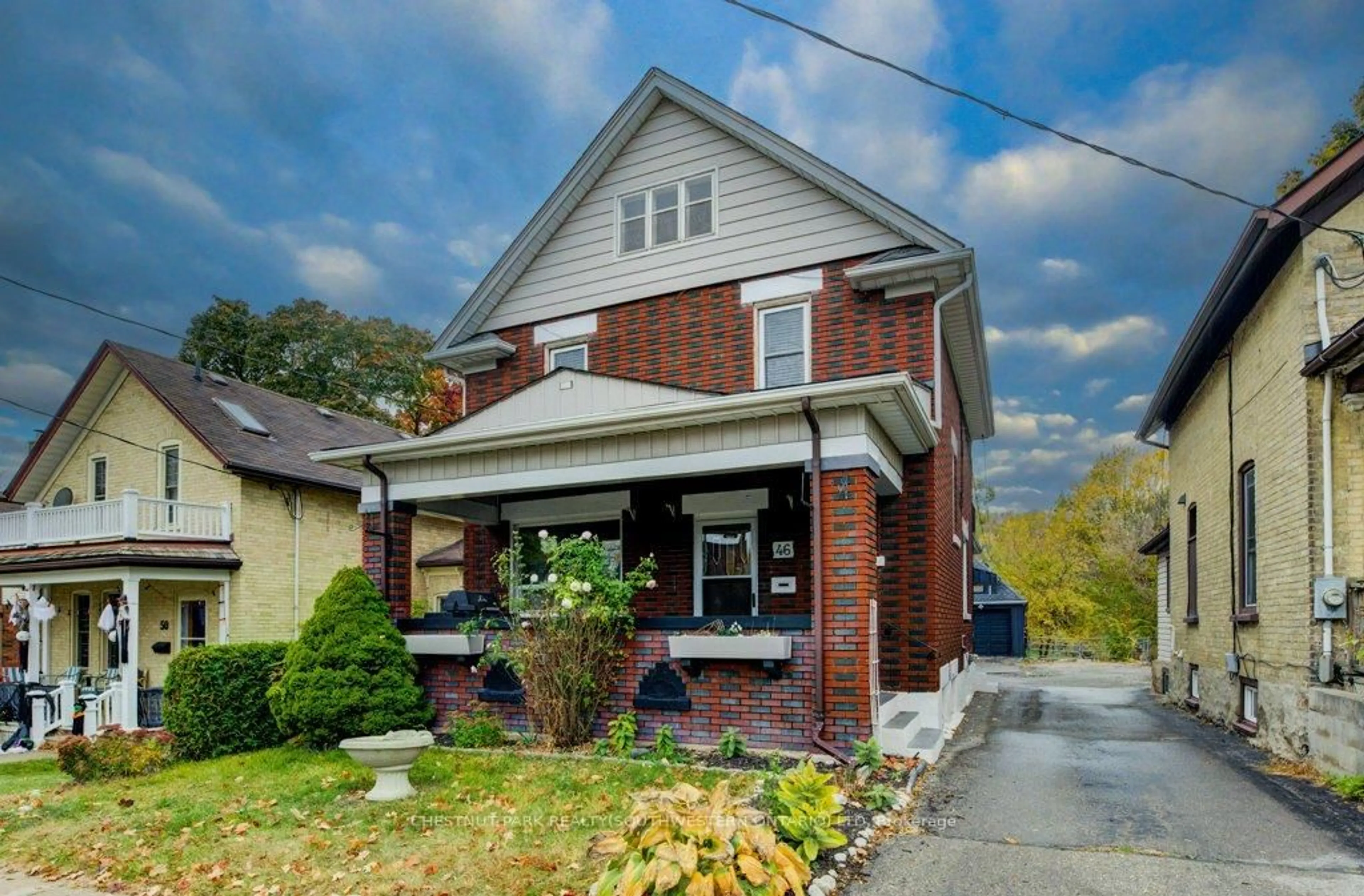 Home with brick exterior material, street for 46 Cherry St, Kitchener Ontario N2G 2C6