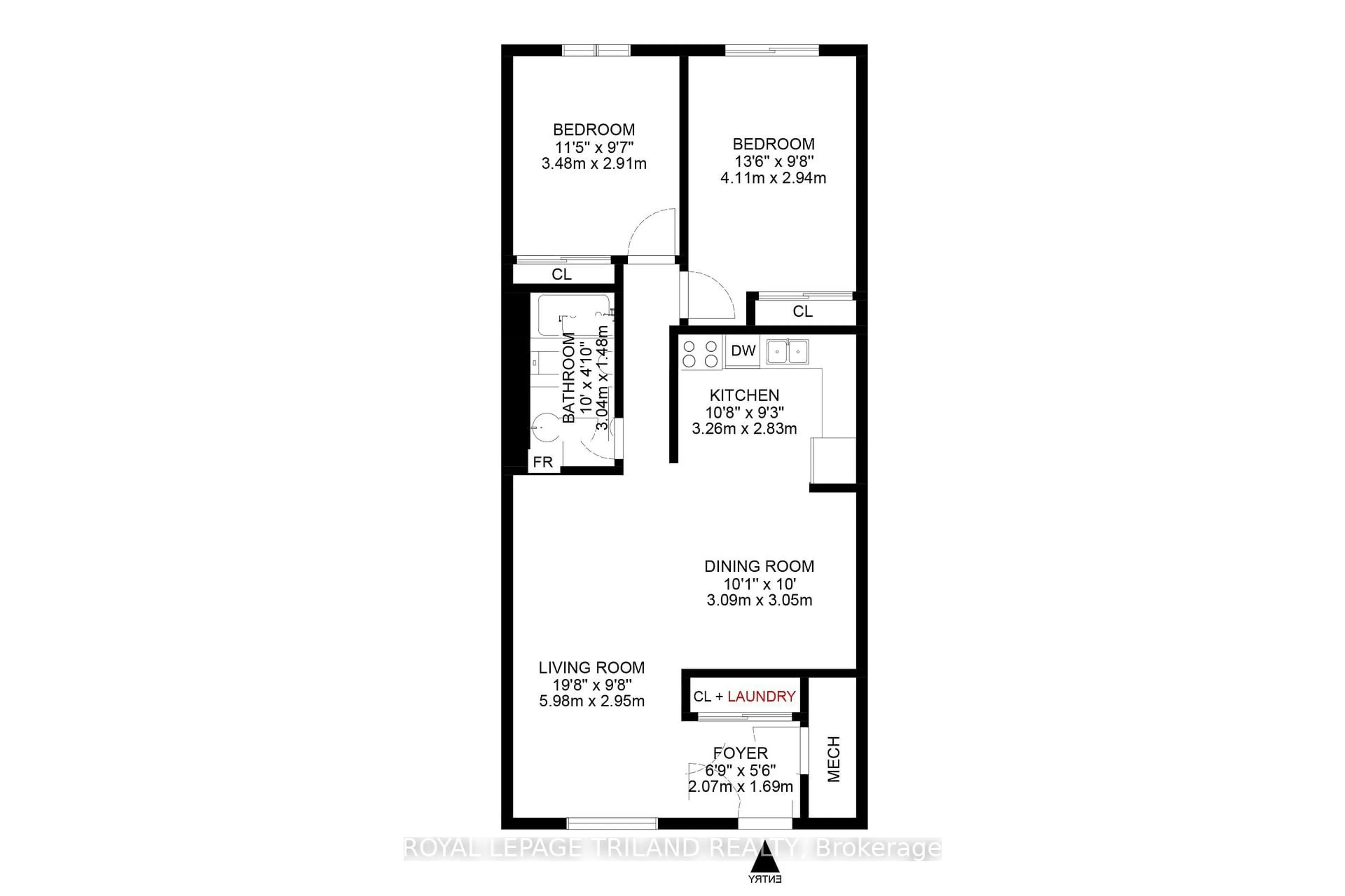 Floor plan for 8 OAK St #5, Lambton Shores Ontario N0M 1T0