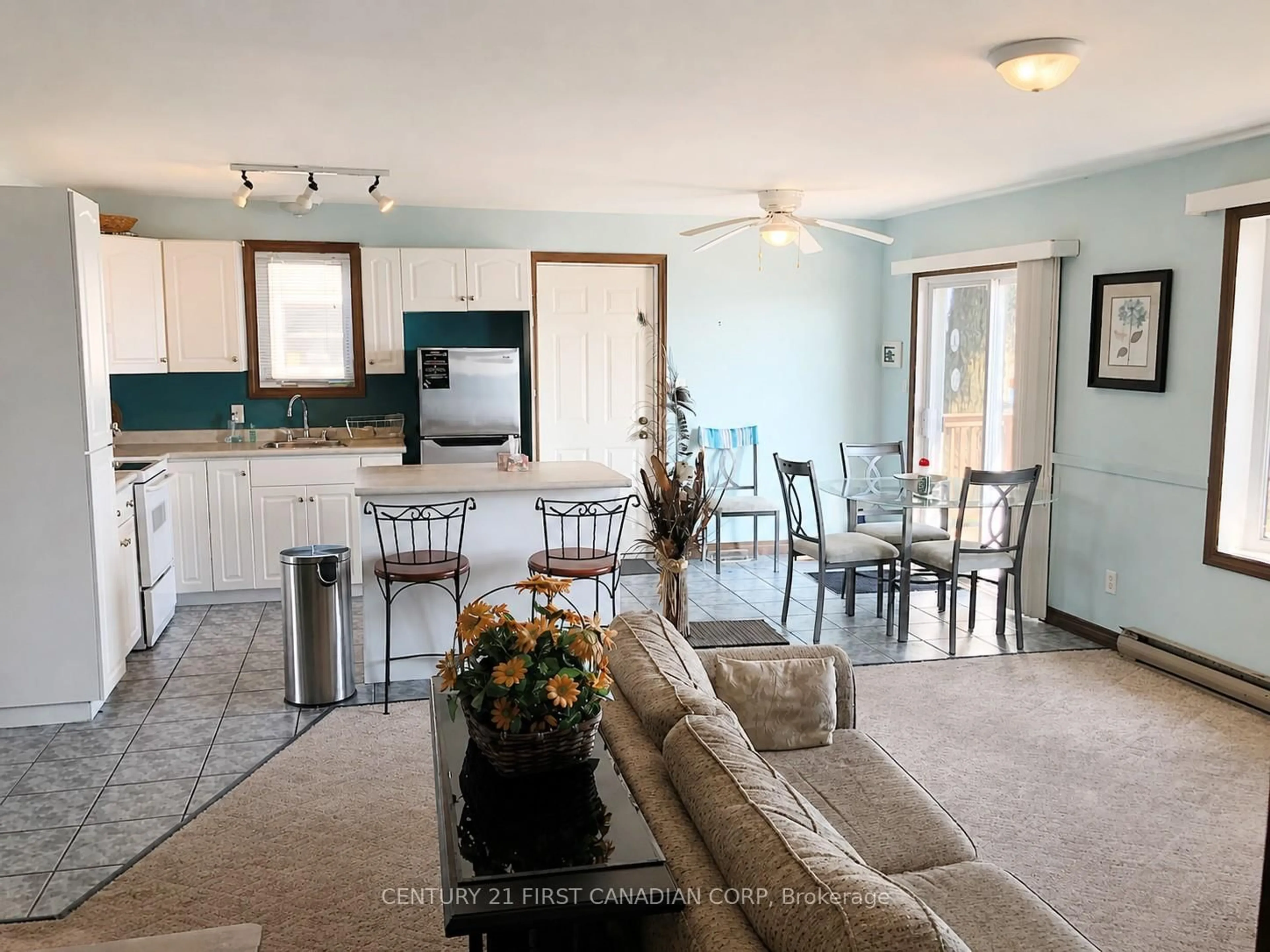 Open concept kitchen, ceramic/tile floor for 18008 Erie Shore Dr, Chatham-Kent Ontario N0P 1A0