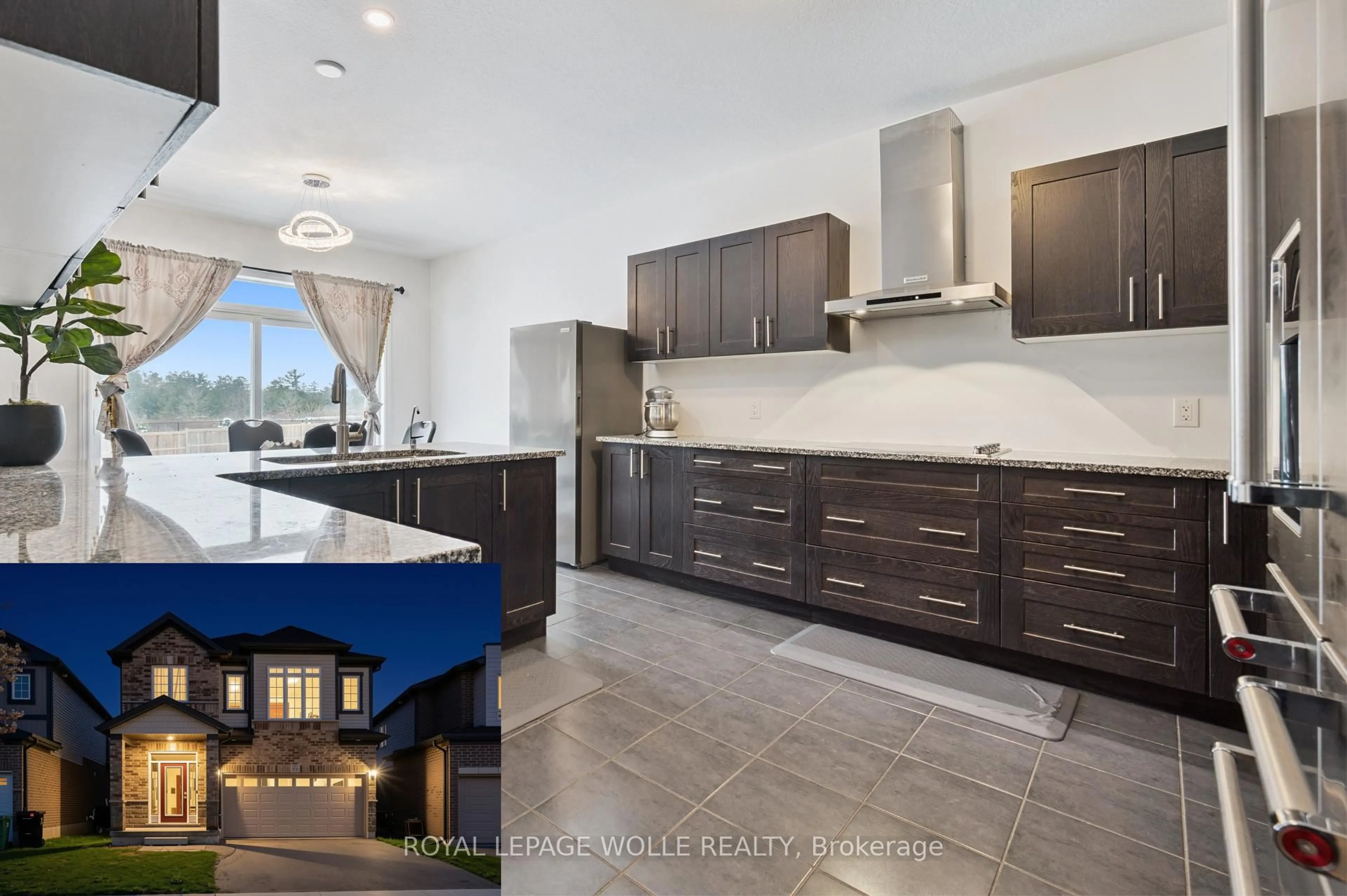 Contemporary kitchen, ceramic/tile floor for 308 Freure Dr, Cambridge Ontario N1S 0C1