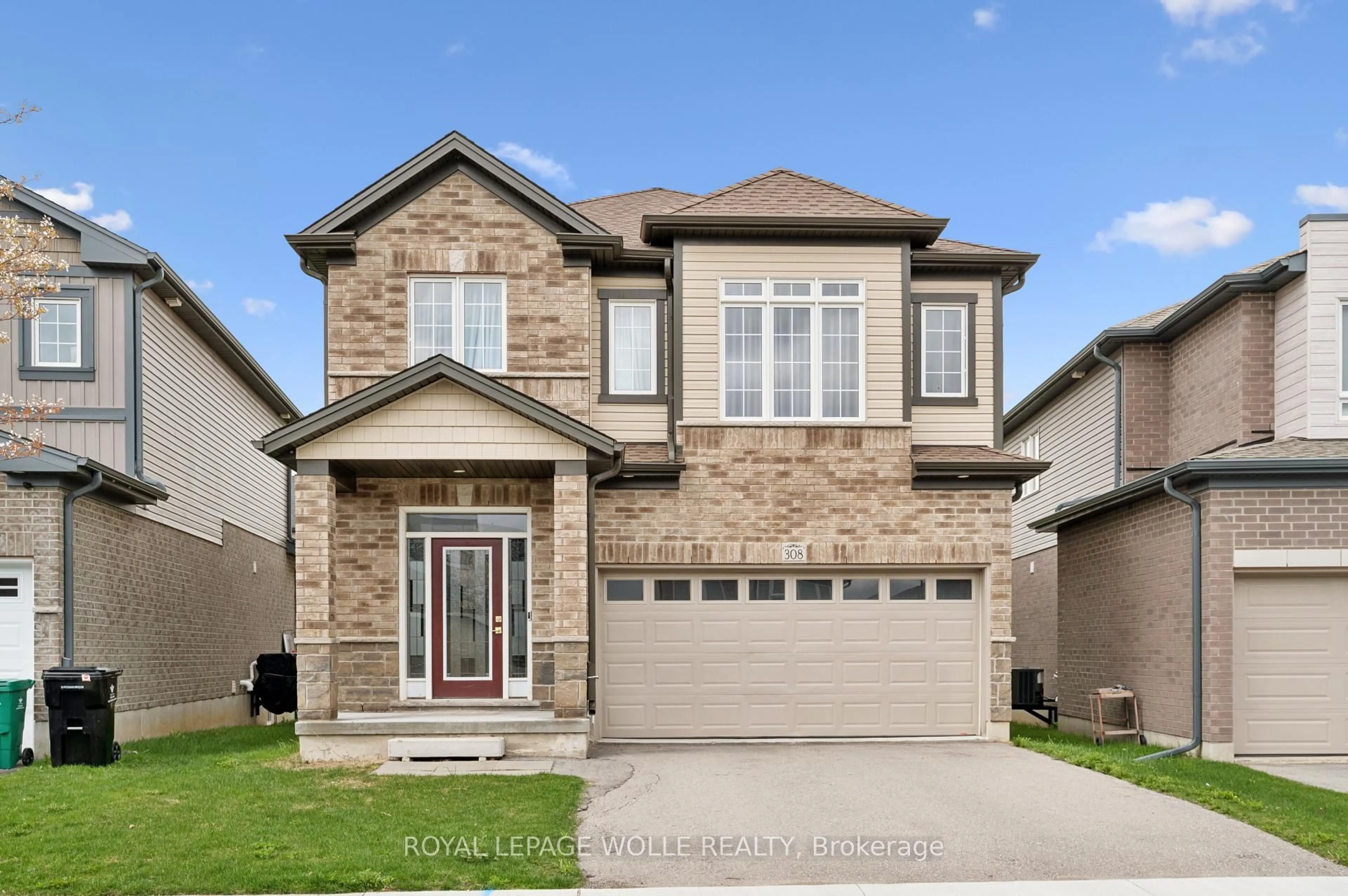 Home with brick exterior material, street for 308 Freure Dr, Cambridge Ontario N1S 0C1