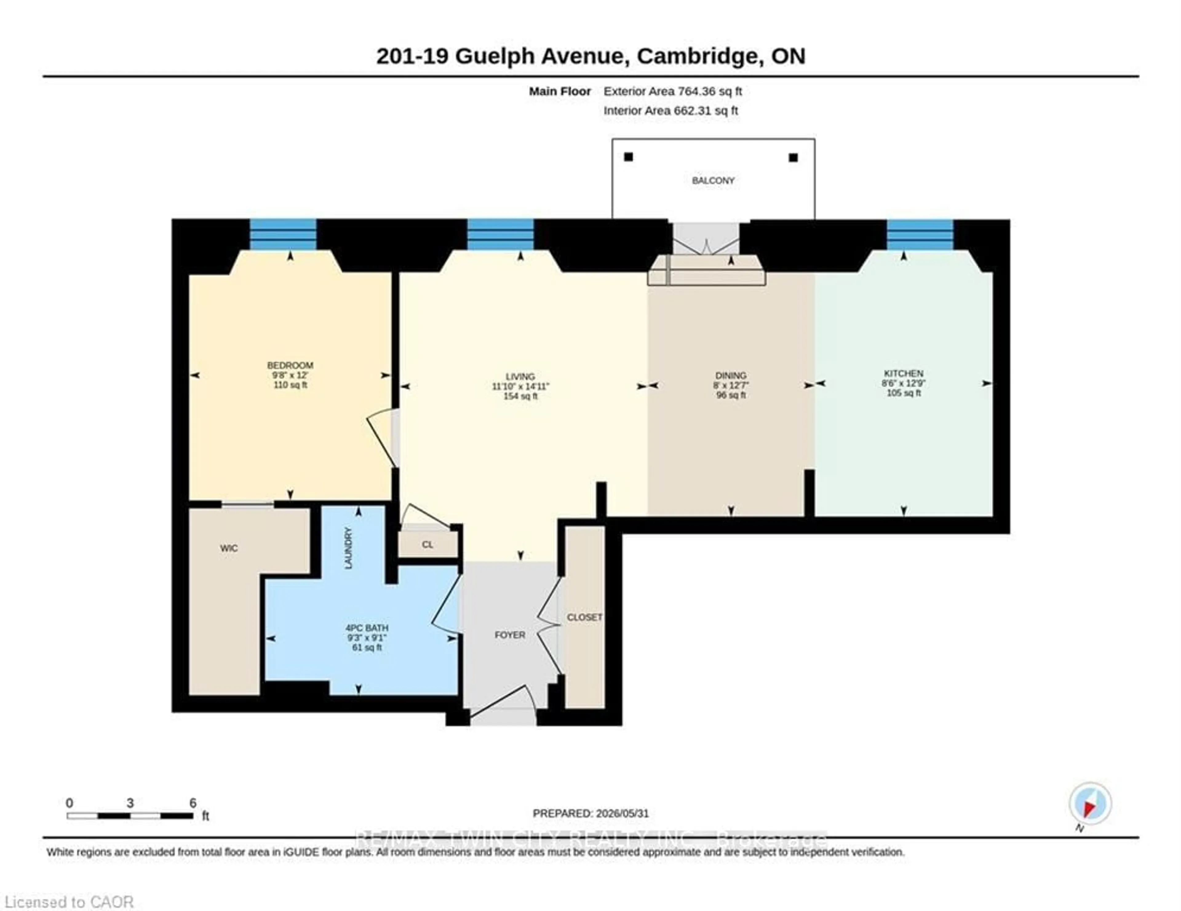 Floor plan for 19 GUELPH Ave #201, Cambridge Ontario N3C 1A2