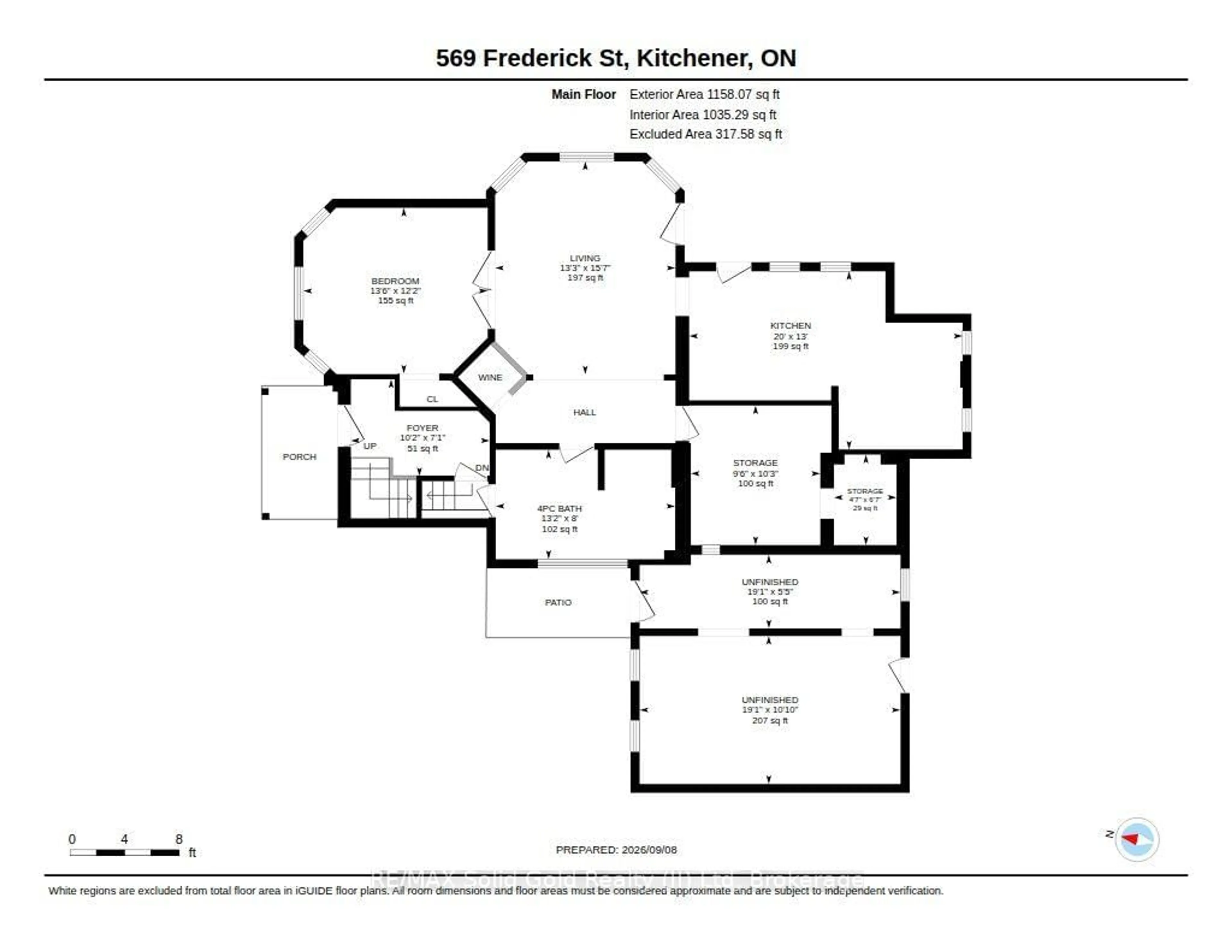 Floor plan for 569 Frederick St, Kitchener Ontario N2B 2A7