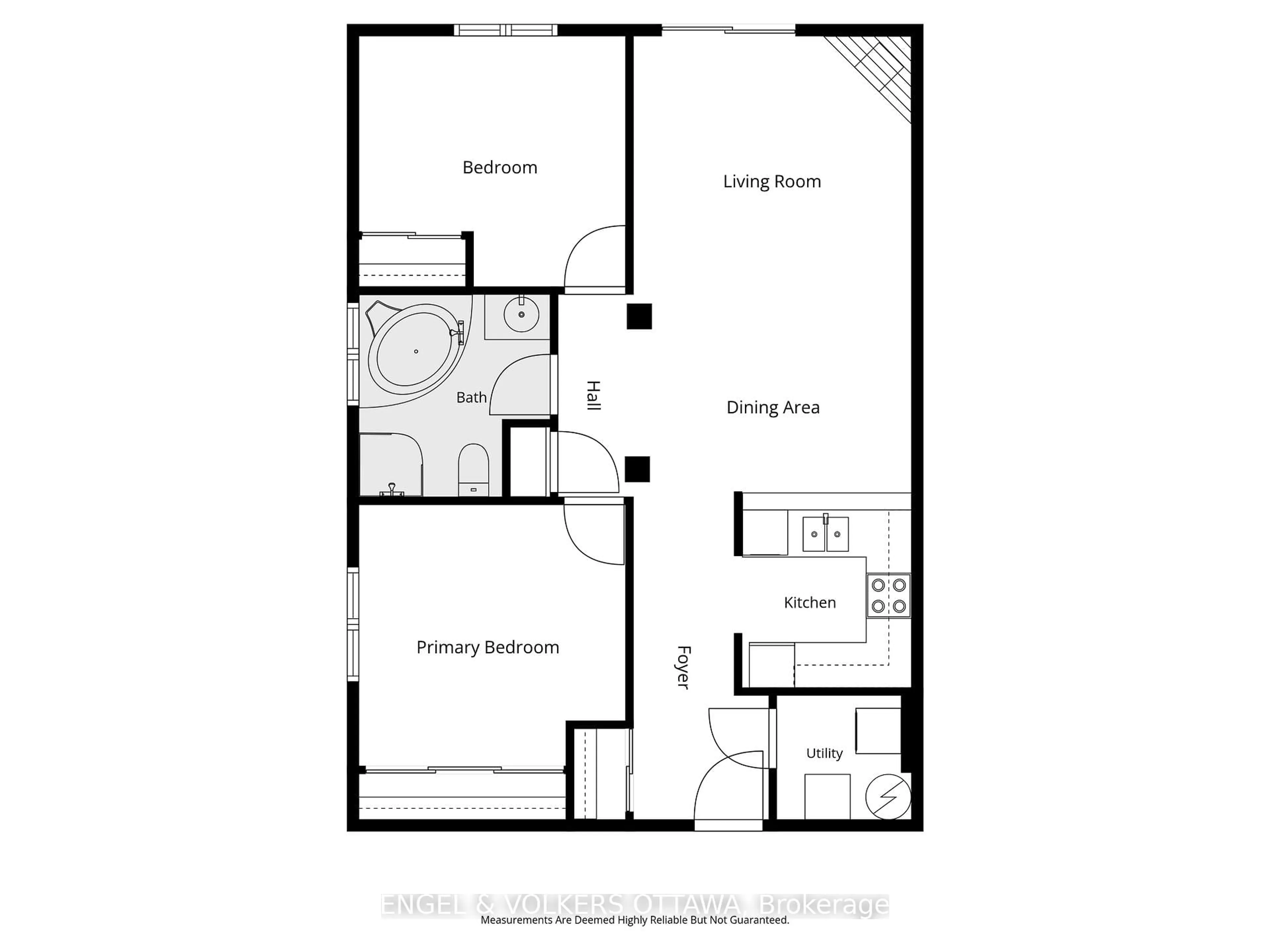Floor plan for 711 Churchill Ave #401, Ottawa Ontario K1Z 7J9