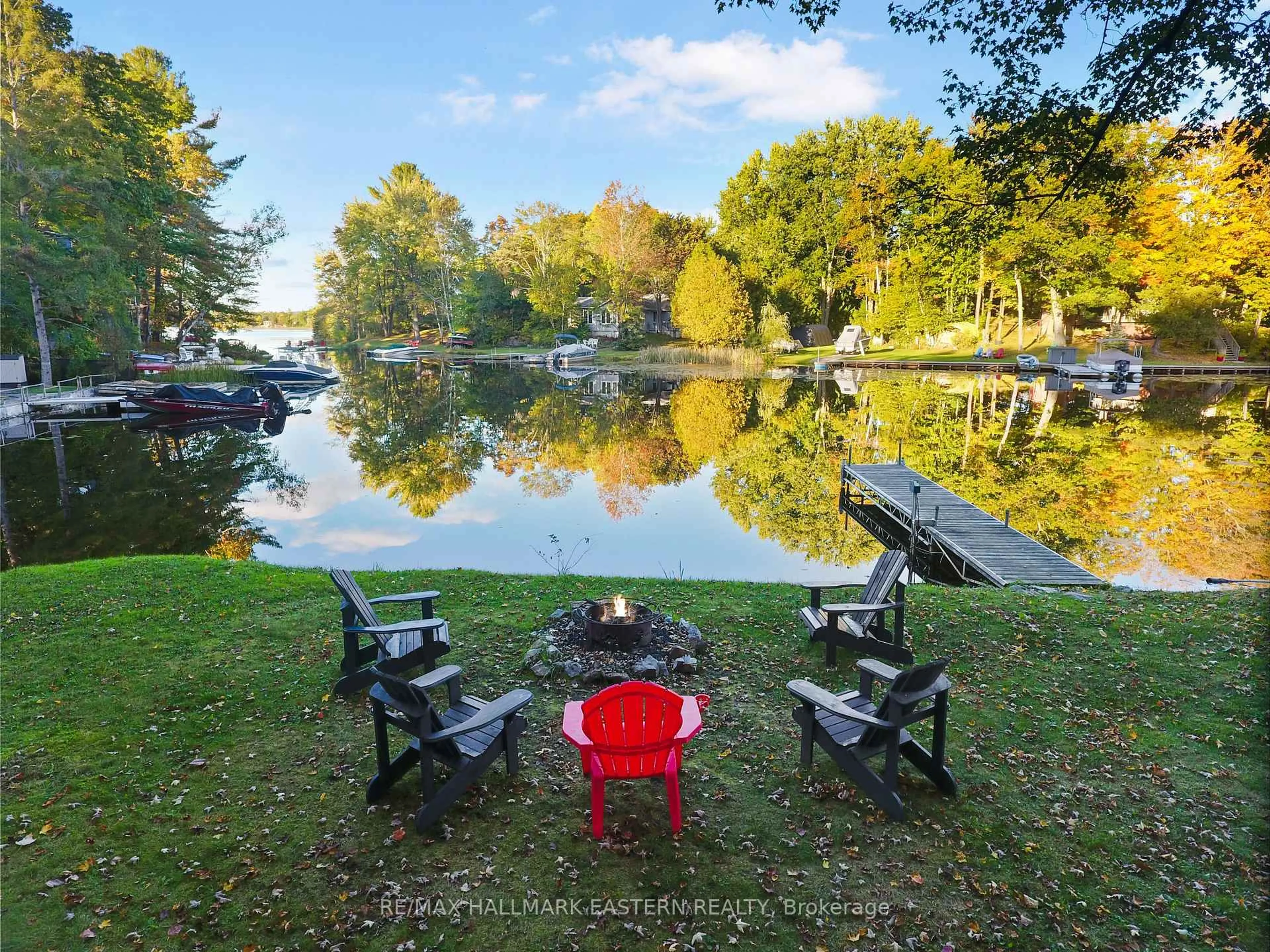 Patio, water/lake/river/ocean view for 2335 Lakeside Rd, Douro-Dummer Ontario K0L 2H0