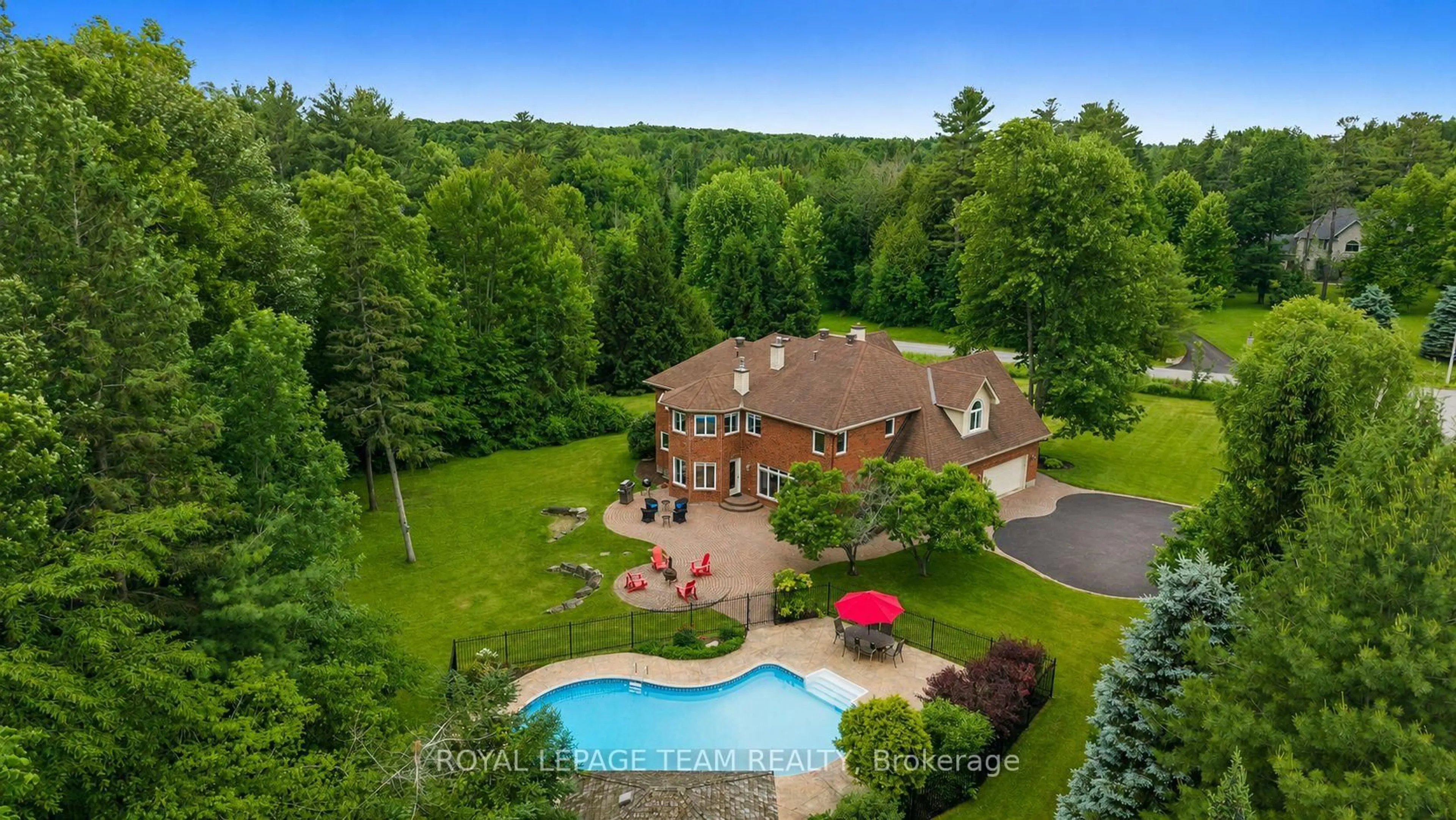A pic from outside/outdoor area/front of a property/back of a property/a pic from drone, water/lake/river/ocean view for 50 Marchvale Dr, Ottawa Ontario K2W 1C2
