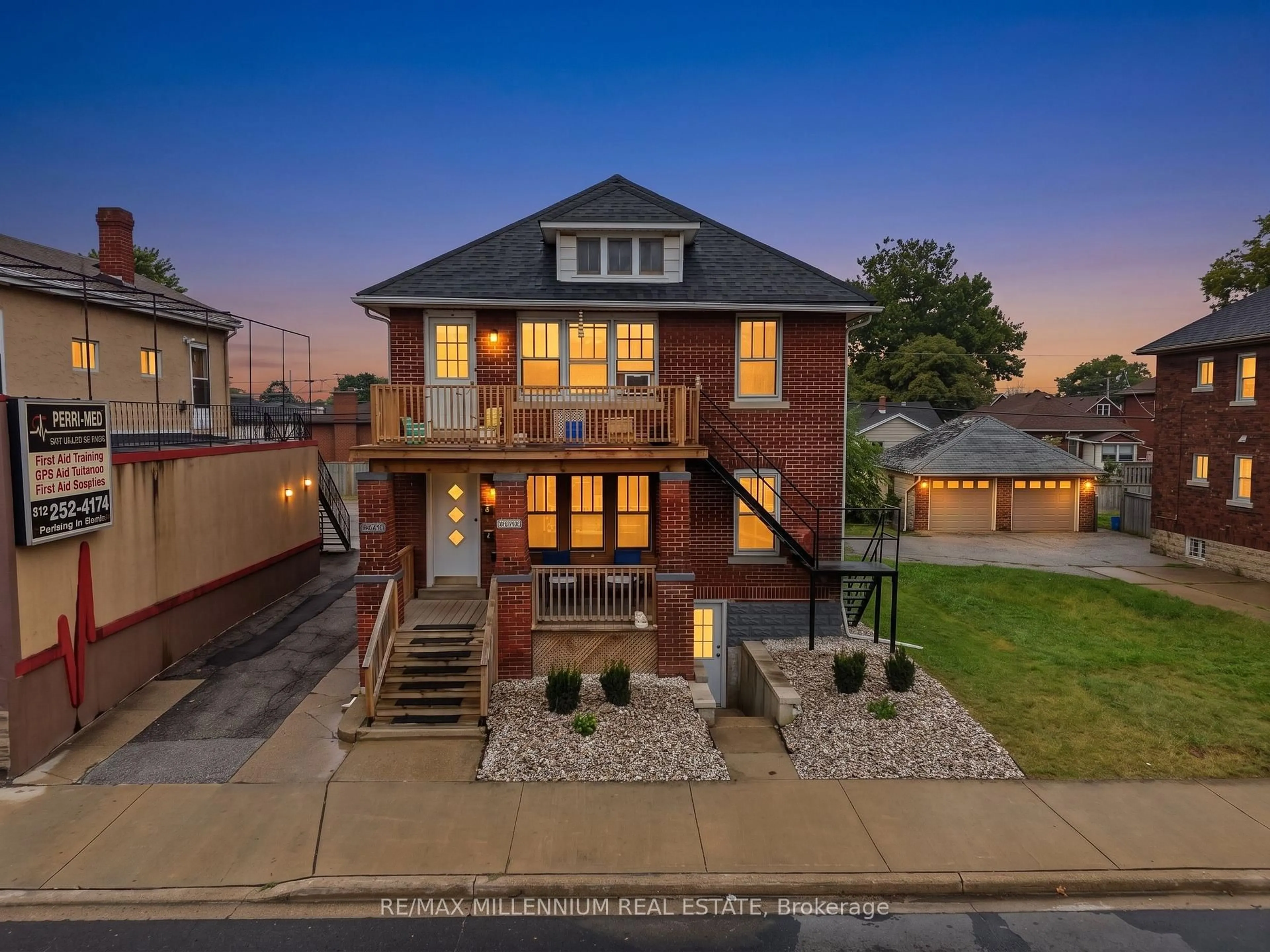 Home with brick exterior material, street for 2269-71 Howard Ave, Windsor Ontario N8X 3V2