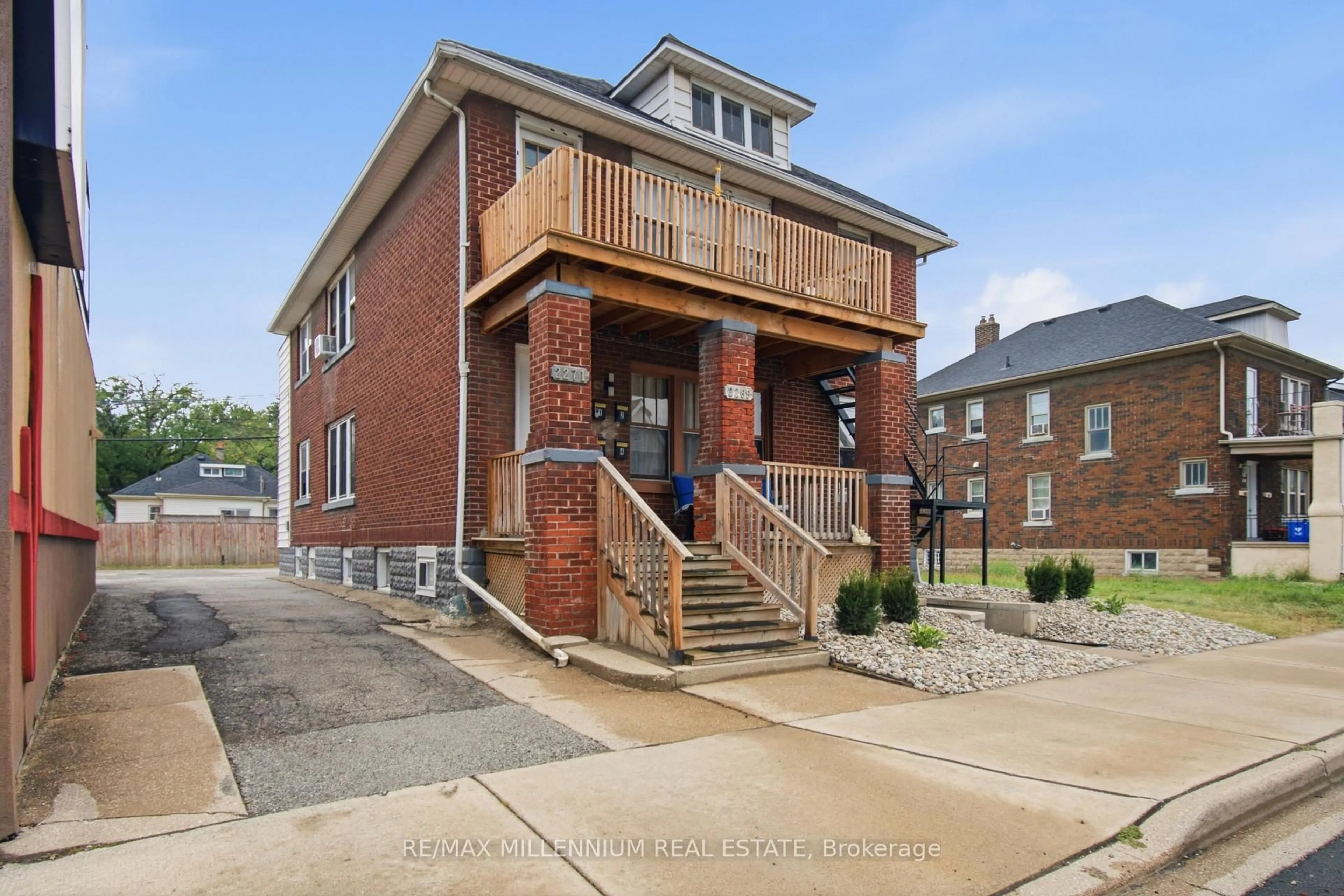Home with brick exterior material, street for 2269-71 Howard Ave, Windsor Ontario N8X 3V2
