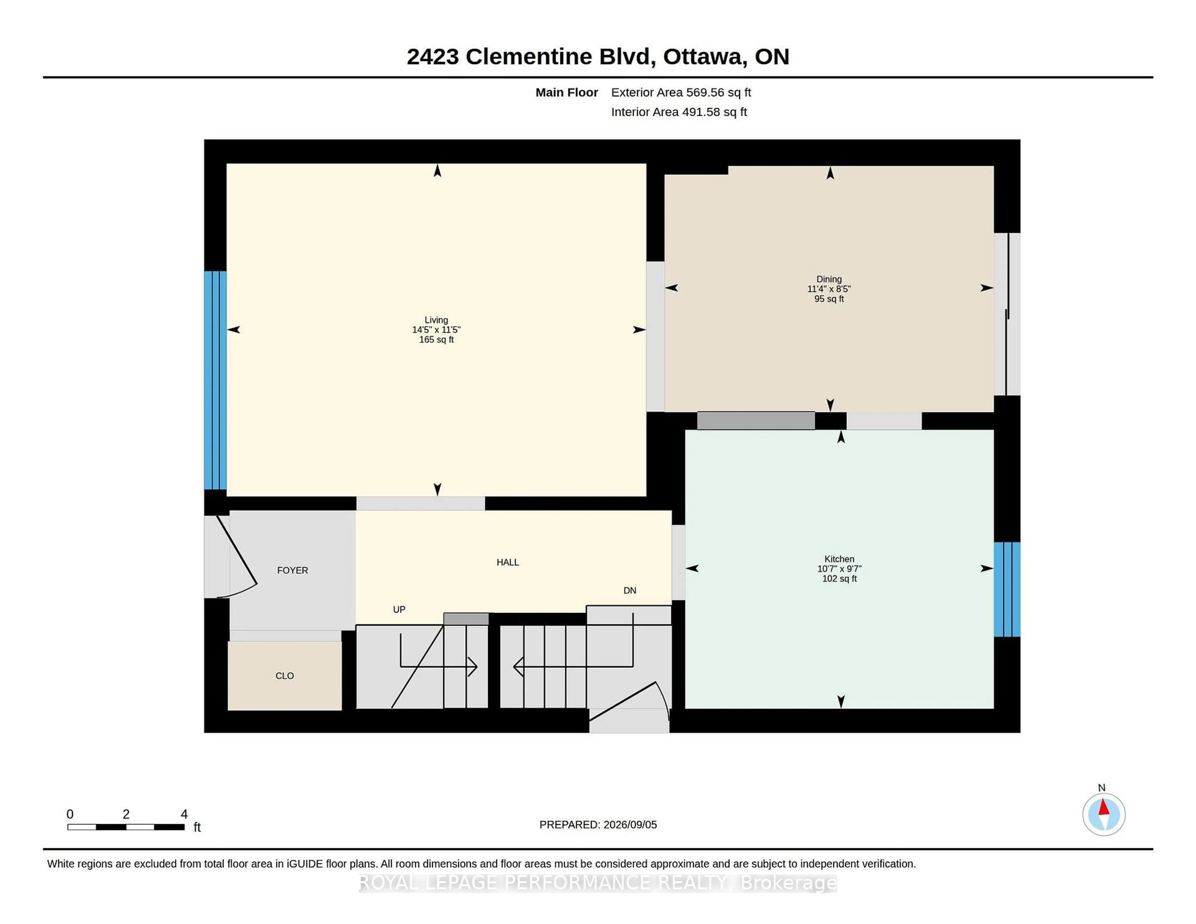 Floor plan for 2423 Clementine Blvd, Ottawa Ontario K1V 8E1