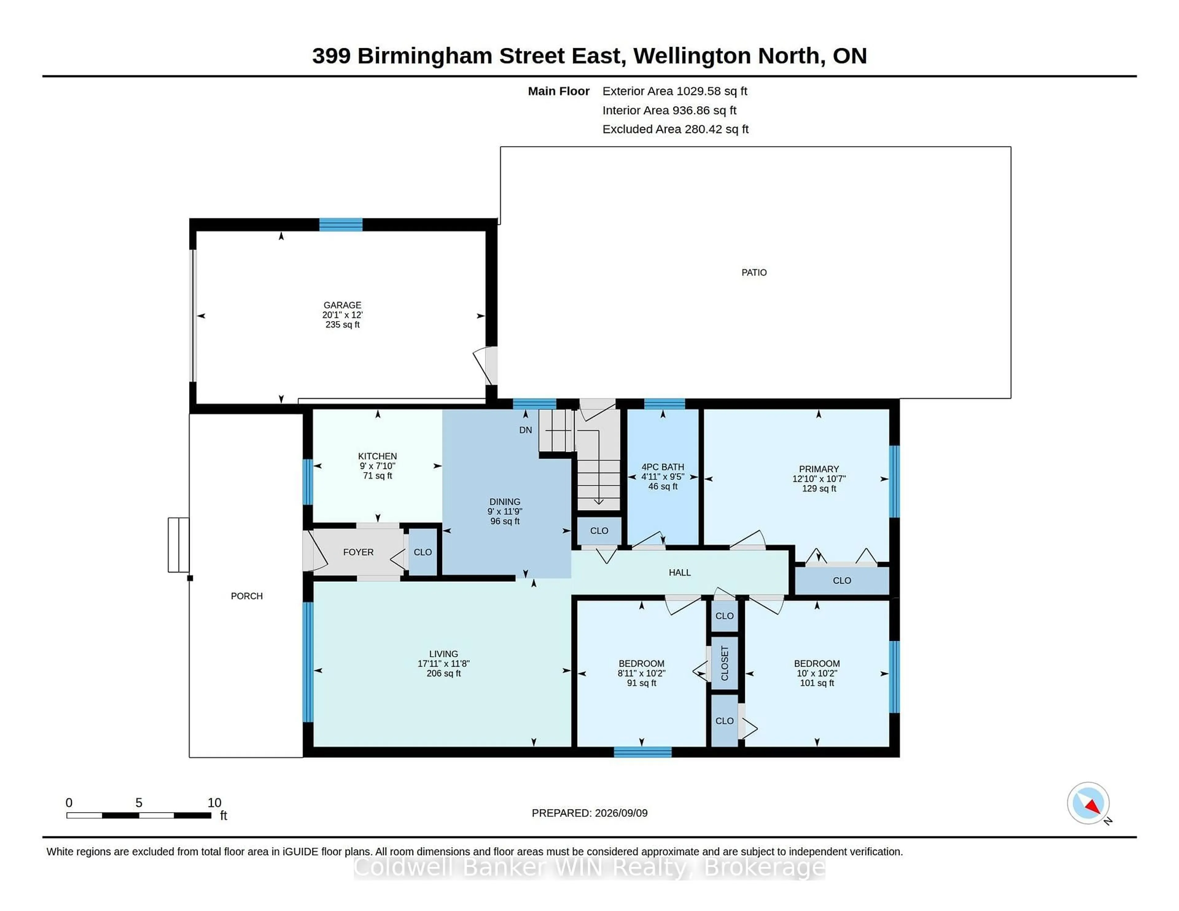 Floor plan for 399 Birmingham St, Wellington North Ontario N0G 2L2