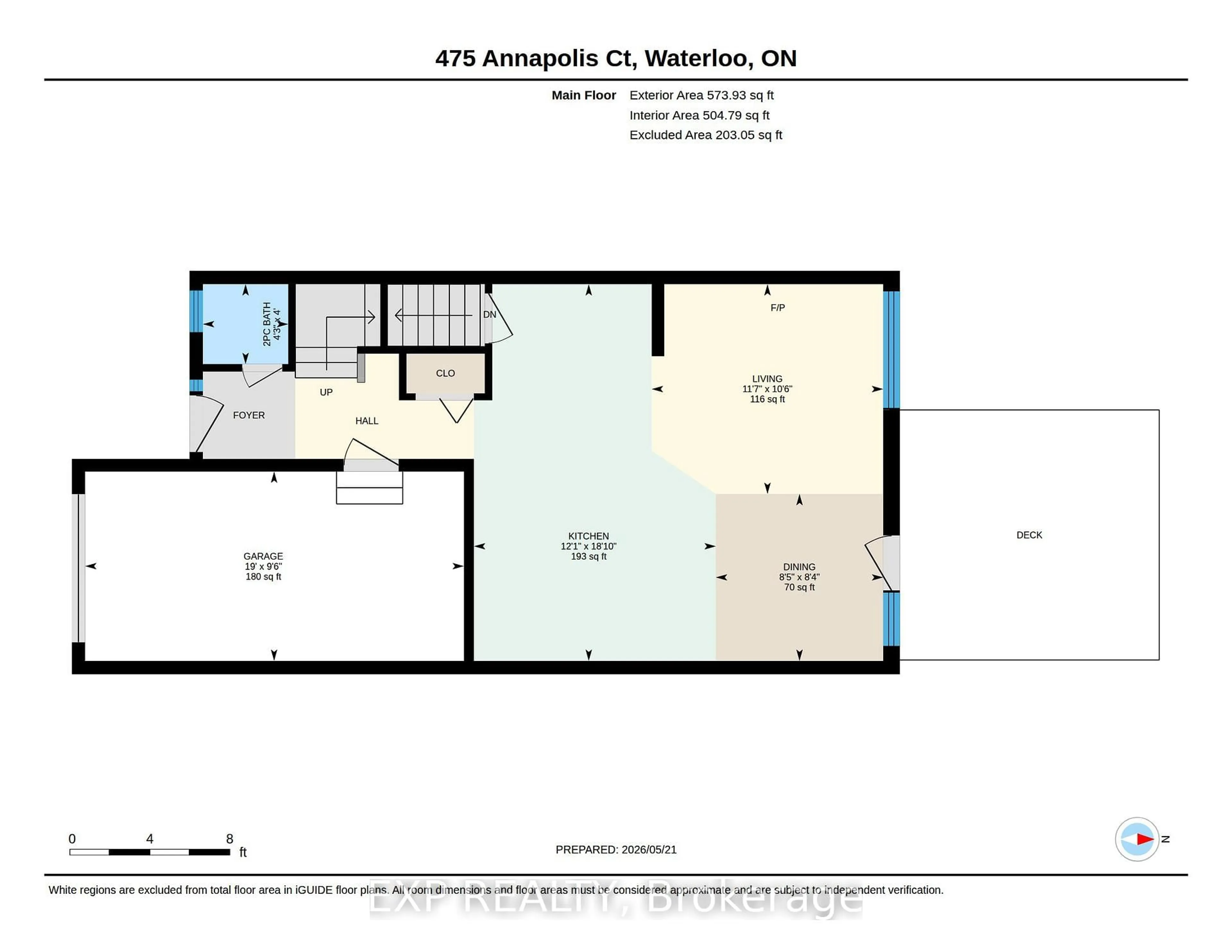 Floor plan for 475 Annapolis Crt, Waterloo Ontario N2K 4E7