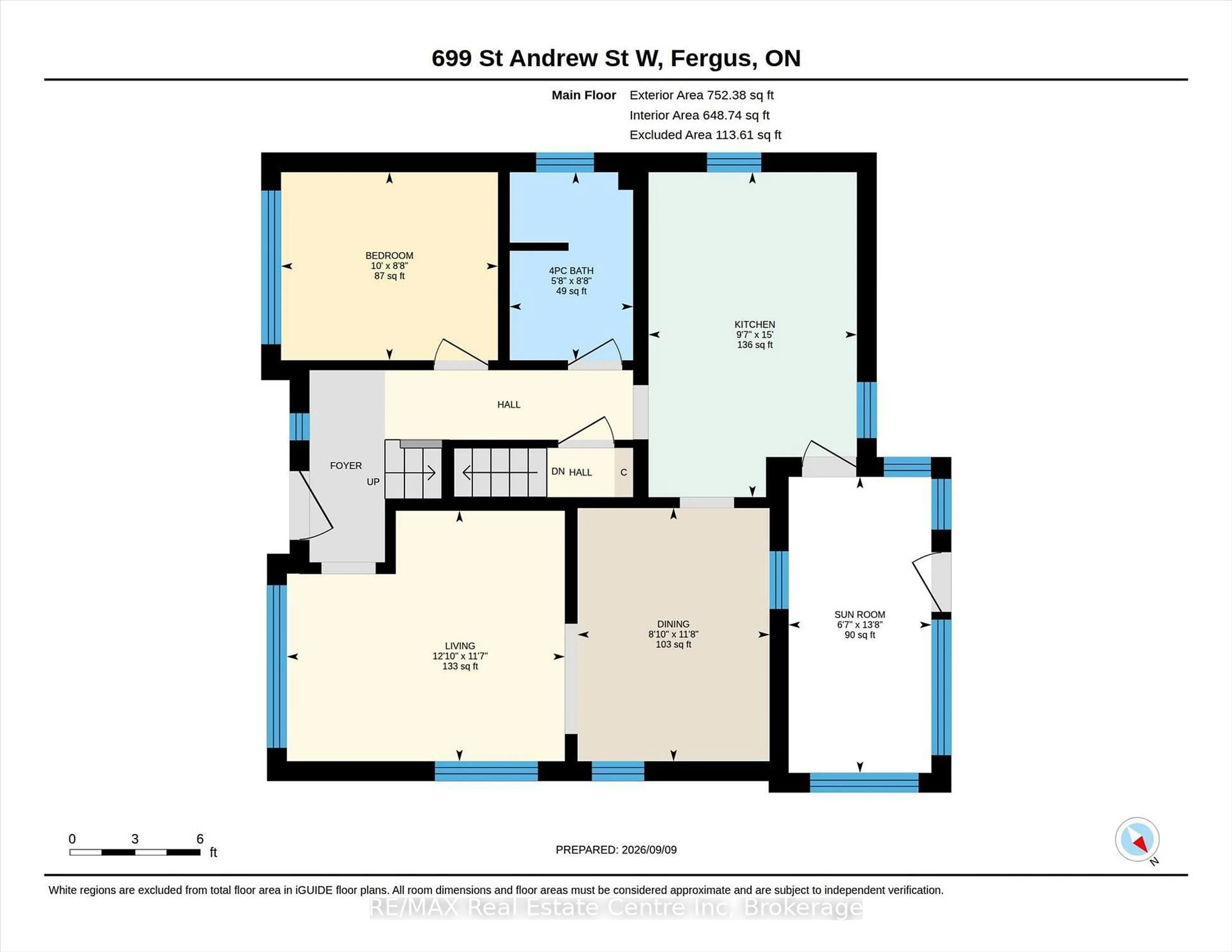 Floor plan for 699 ST ANDREW St, Centre Wellington Ontario N1M 1P7