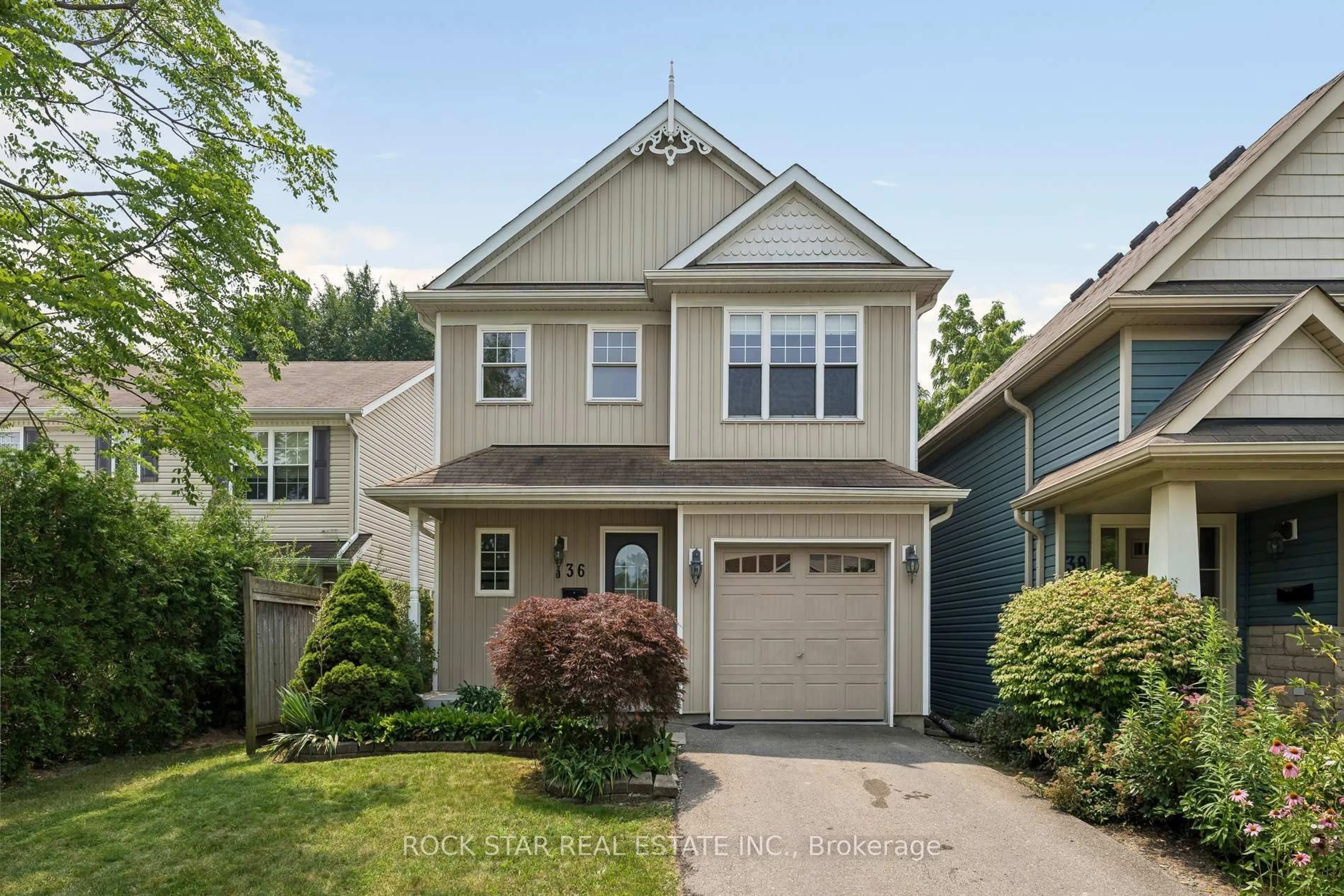 Home with vinyl exterior material, street for 36 Chicory Cres, St. Catharines Ontario L2R 6K7