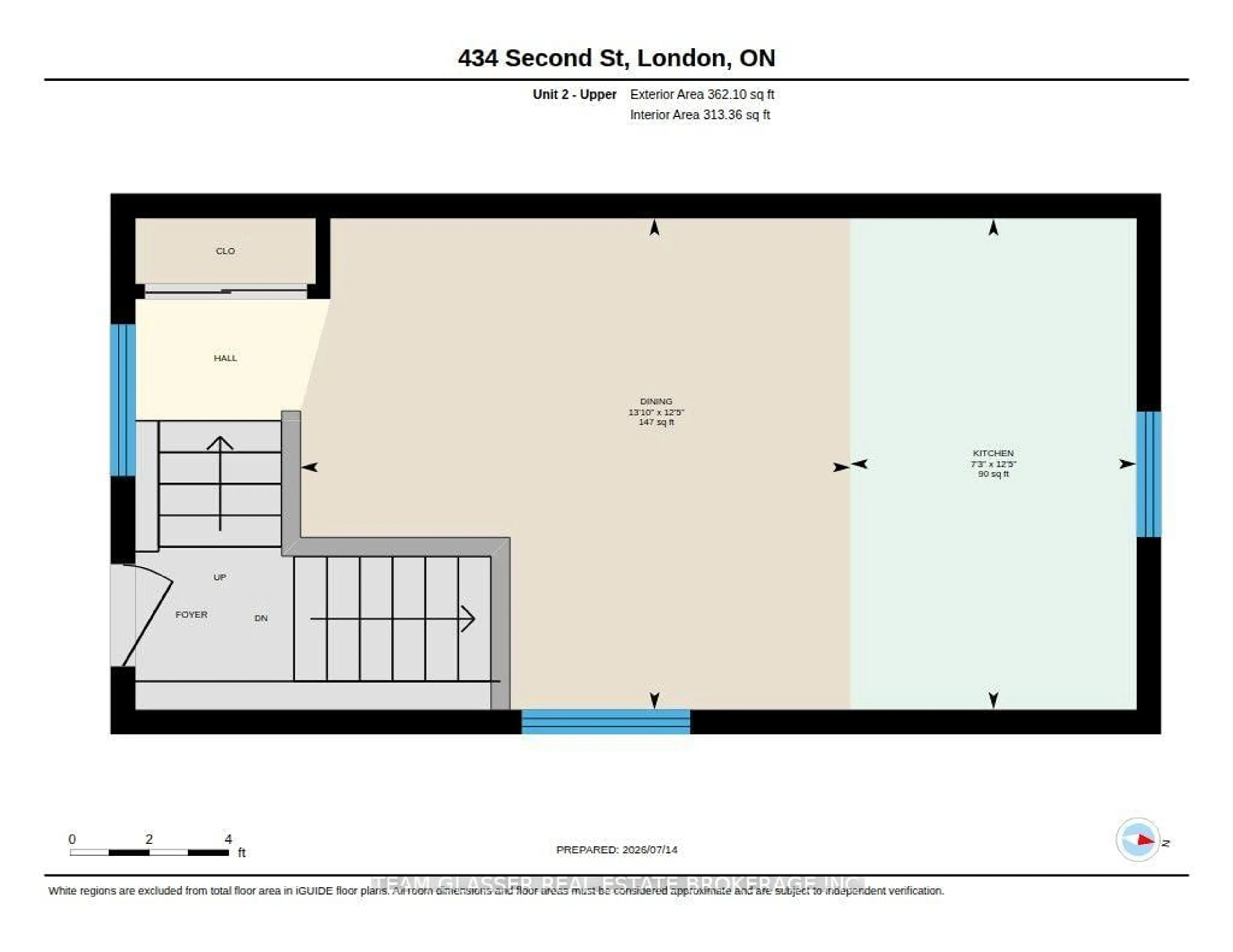 Floor plan for 434 Second St, London East Ontario N5W 4T1