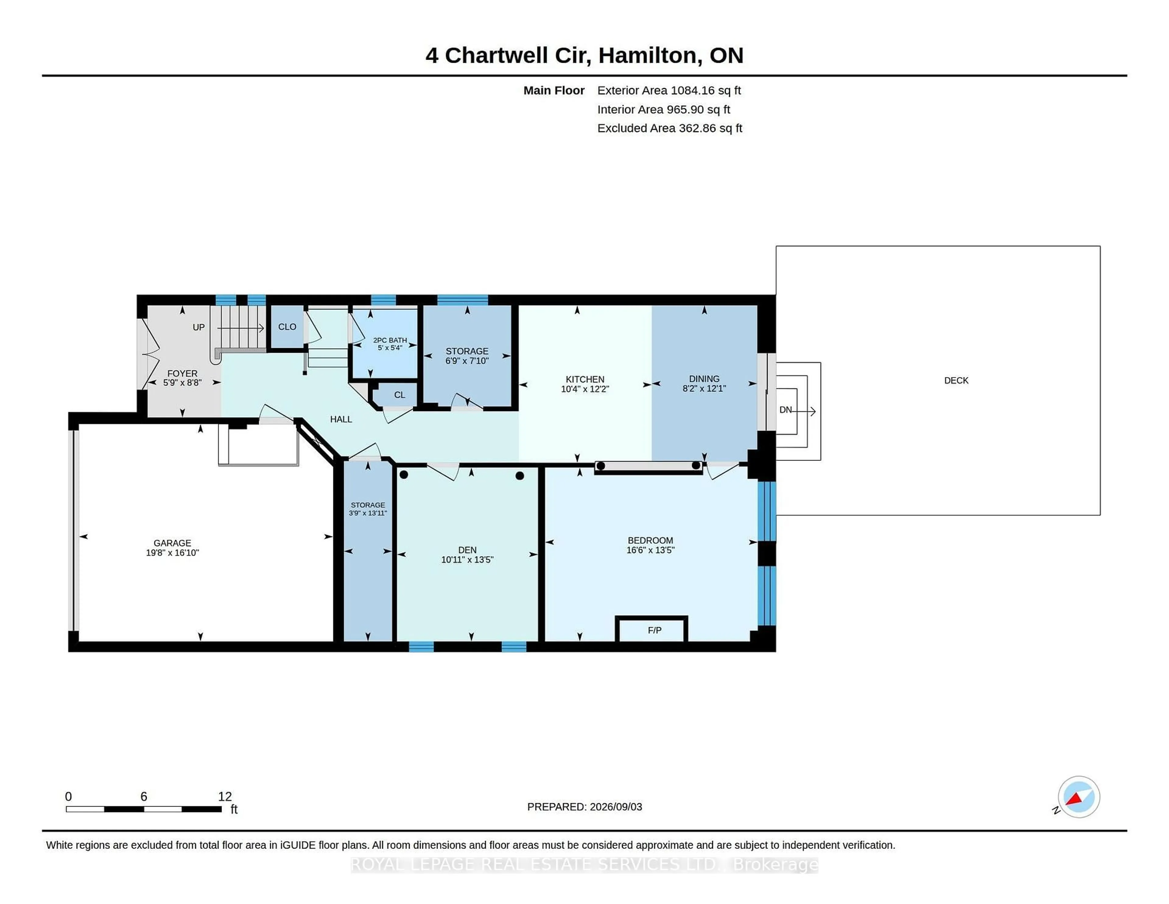 Floor plan for 4 Chartwell Circ, Hamilton Ontario L9A 0B6