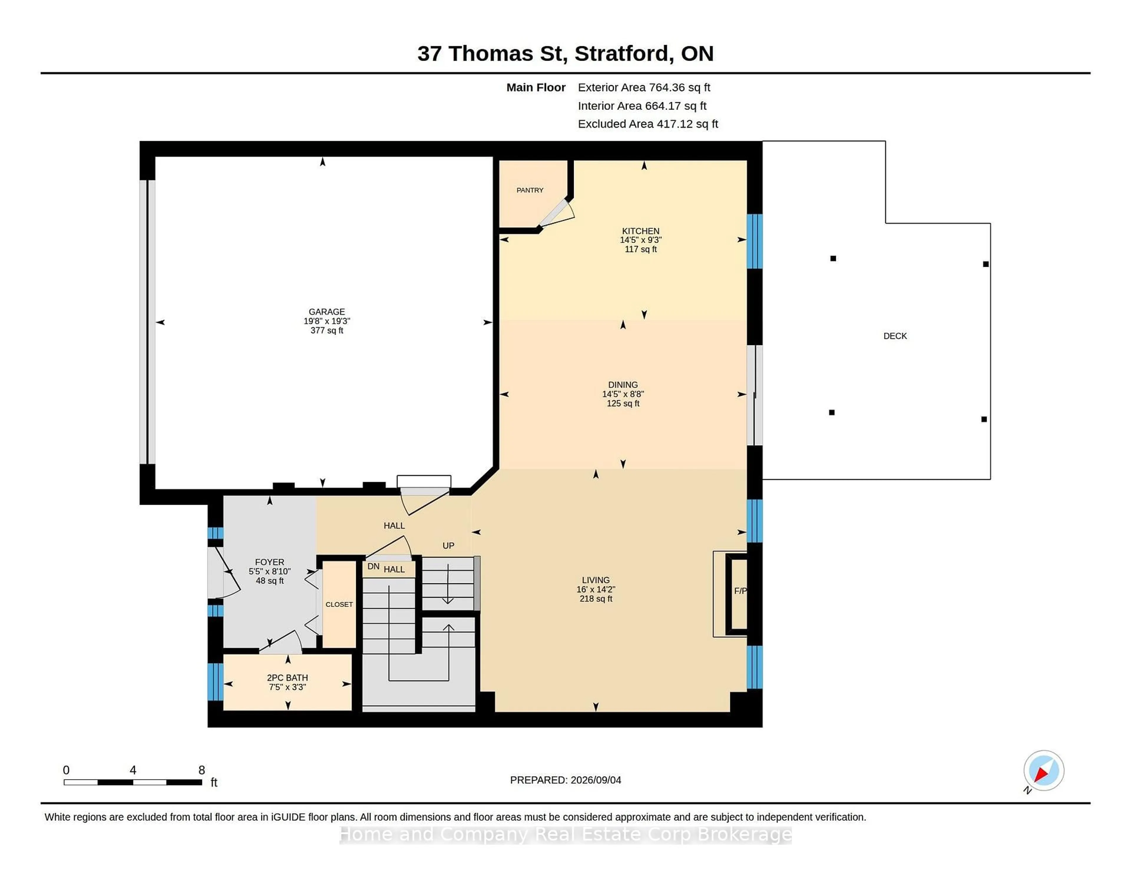 Floor plan for 37 Thomas St, Stratford Ontario N5A 0B9