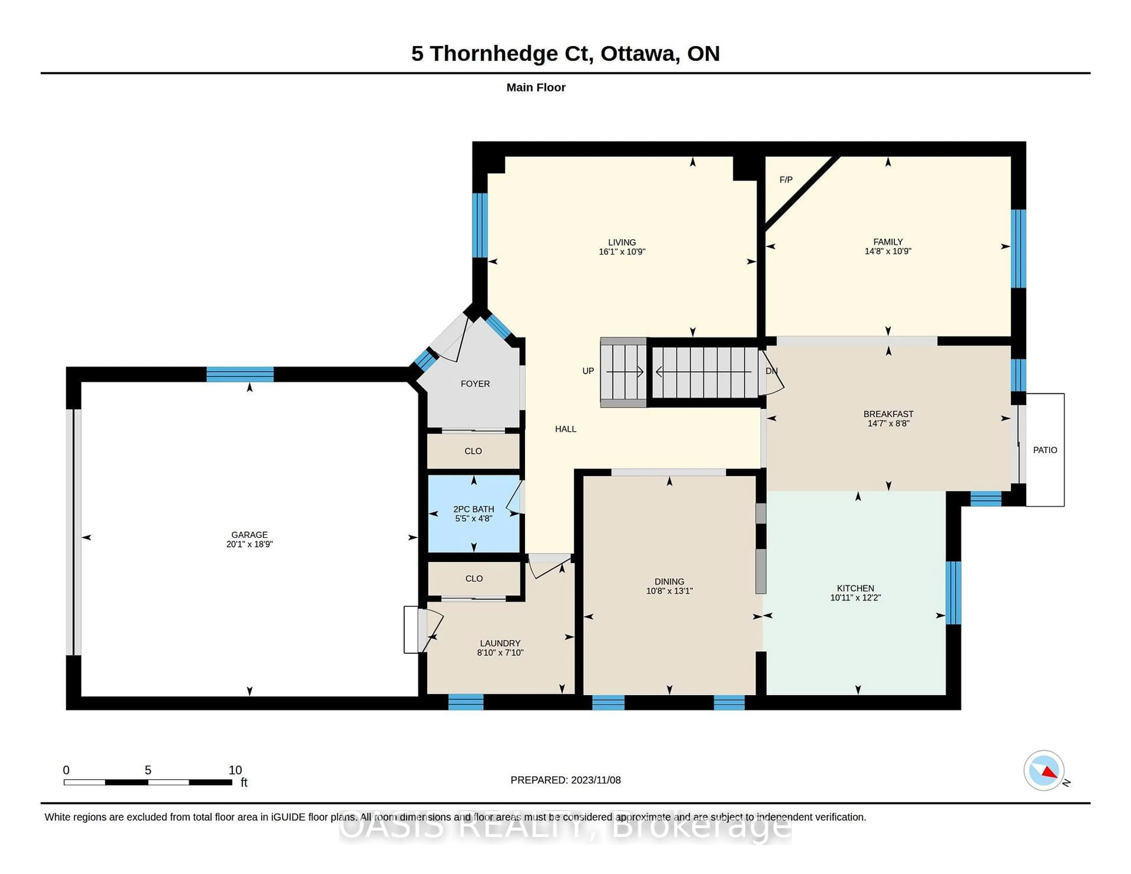 Floor plan for 5 Thornhedge Crt, Ottawa Ontario K1T 3E3