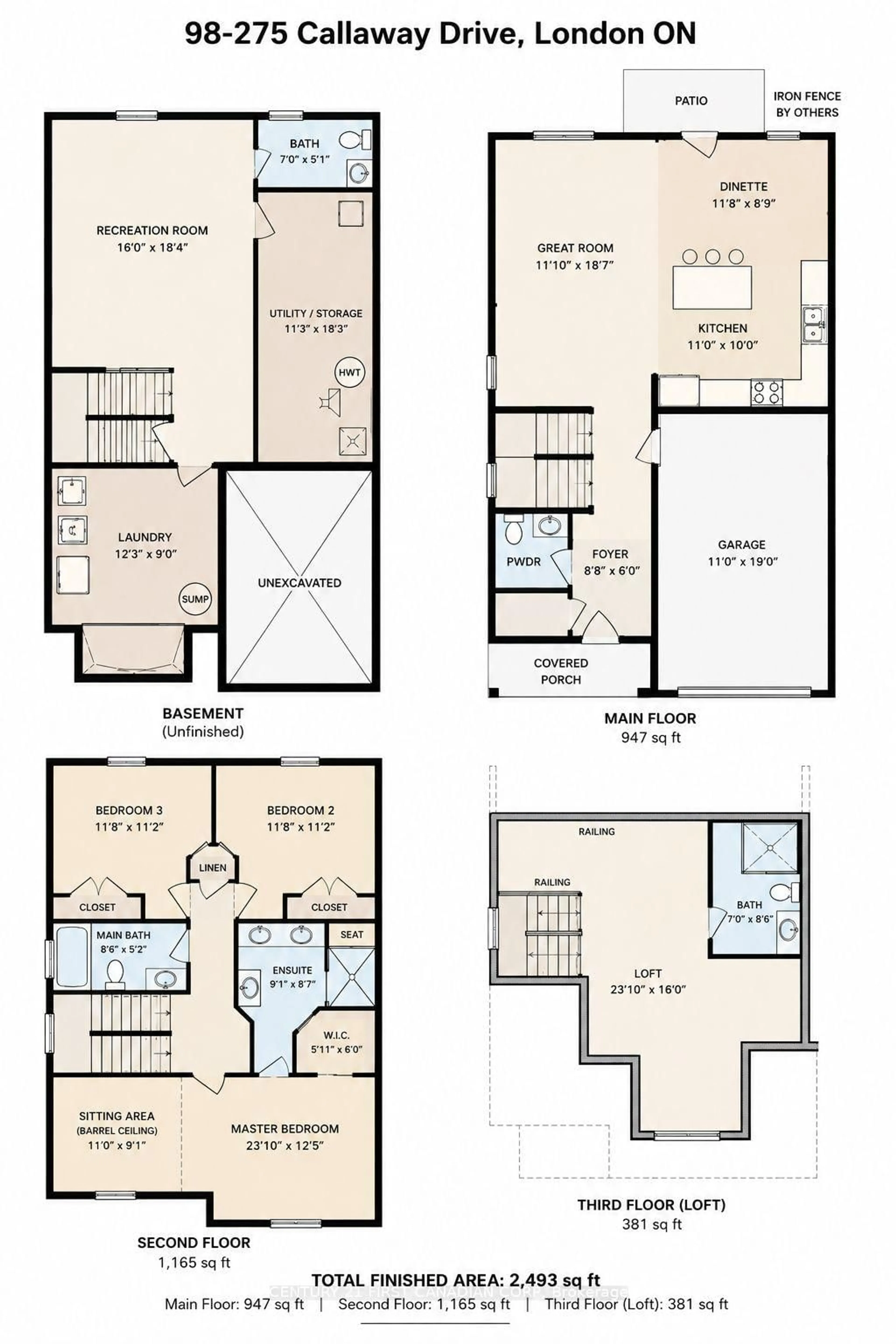 Floor plan for 275 Callaway Rd #98, London North Ontario N6G 0M3