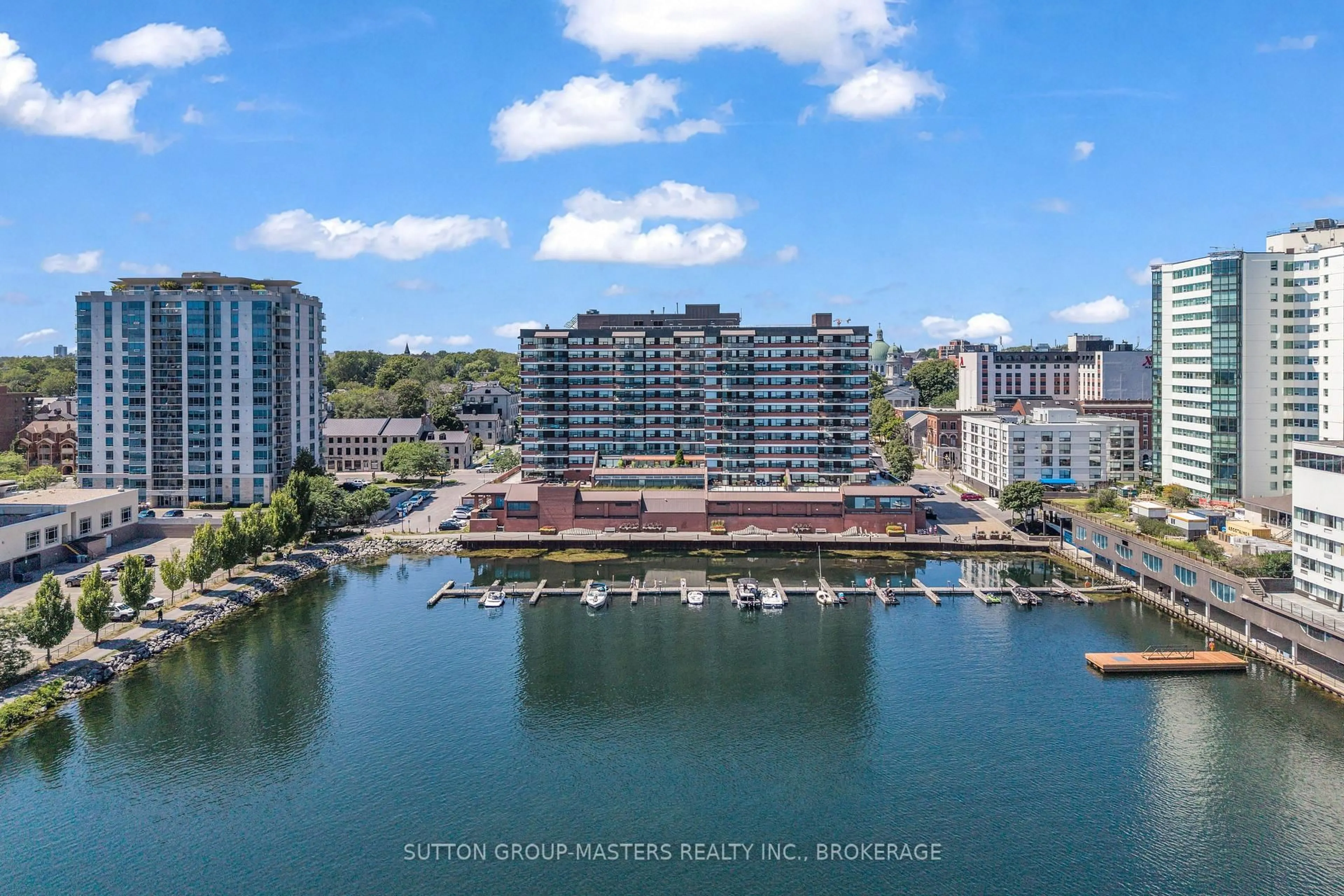 A pic from outside/outdoor area/front of a property/back of a property/a pic from drone, water/lake/river/ocean view for 165 Ontario St #801, Kingston Ontario K7L 2Y6