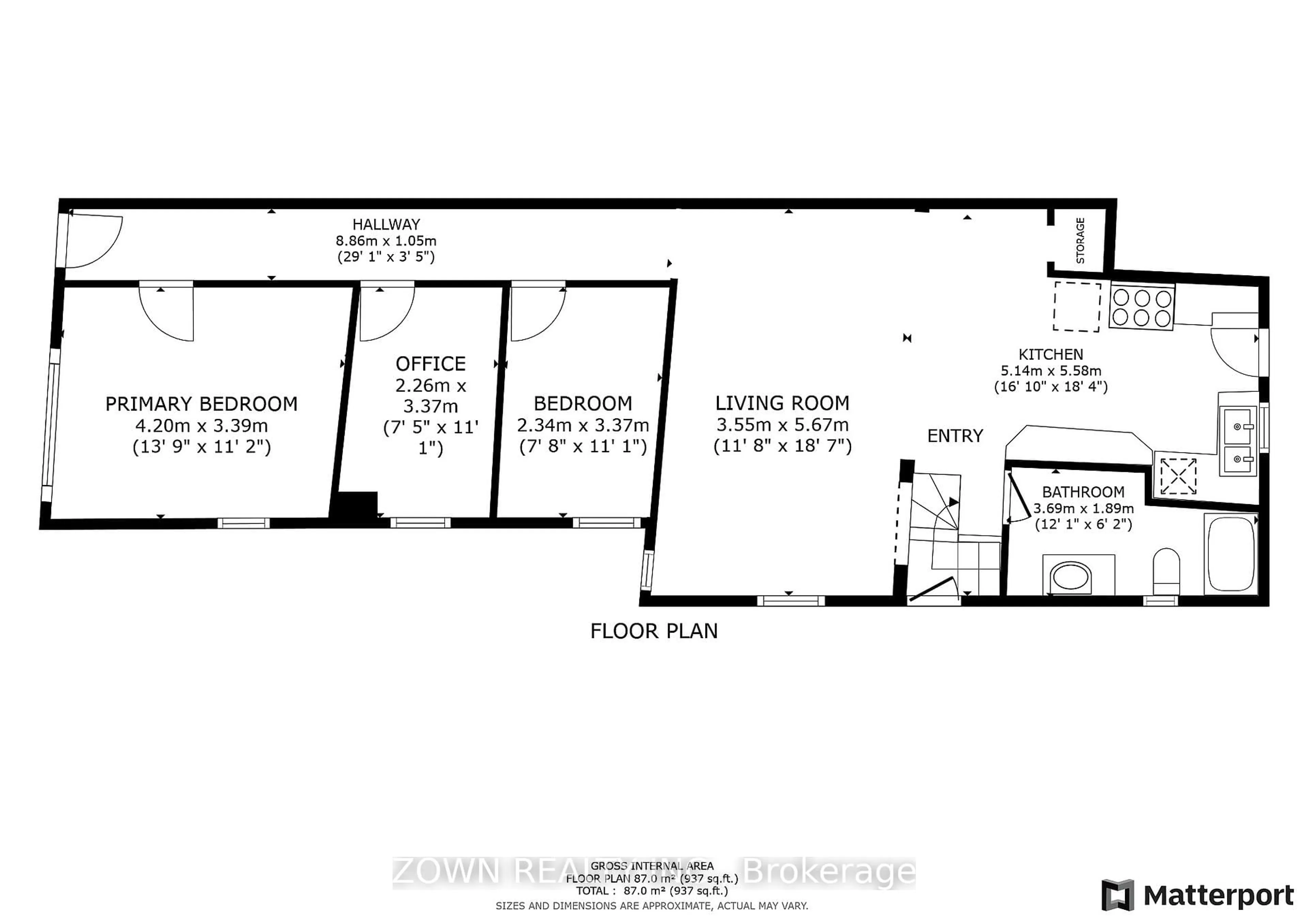Floor plan for 64 Sheaffe St, Hamilton Ontario L8R 2E9
