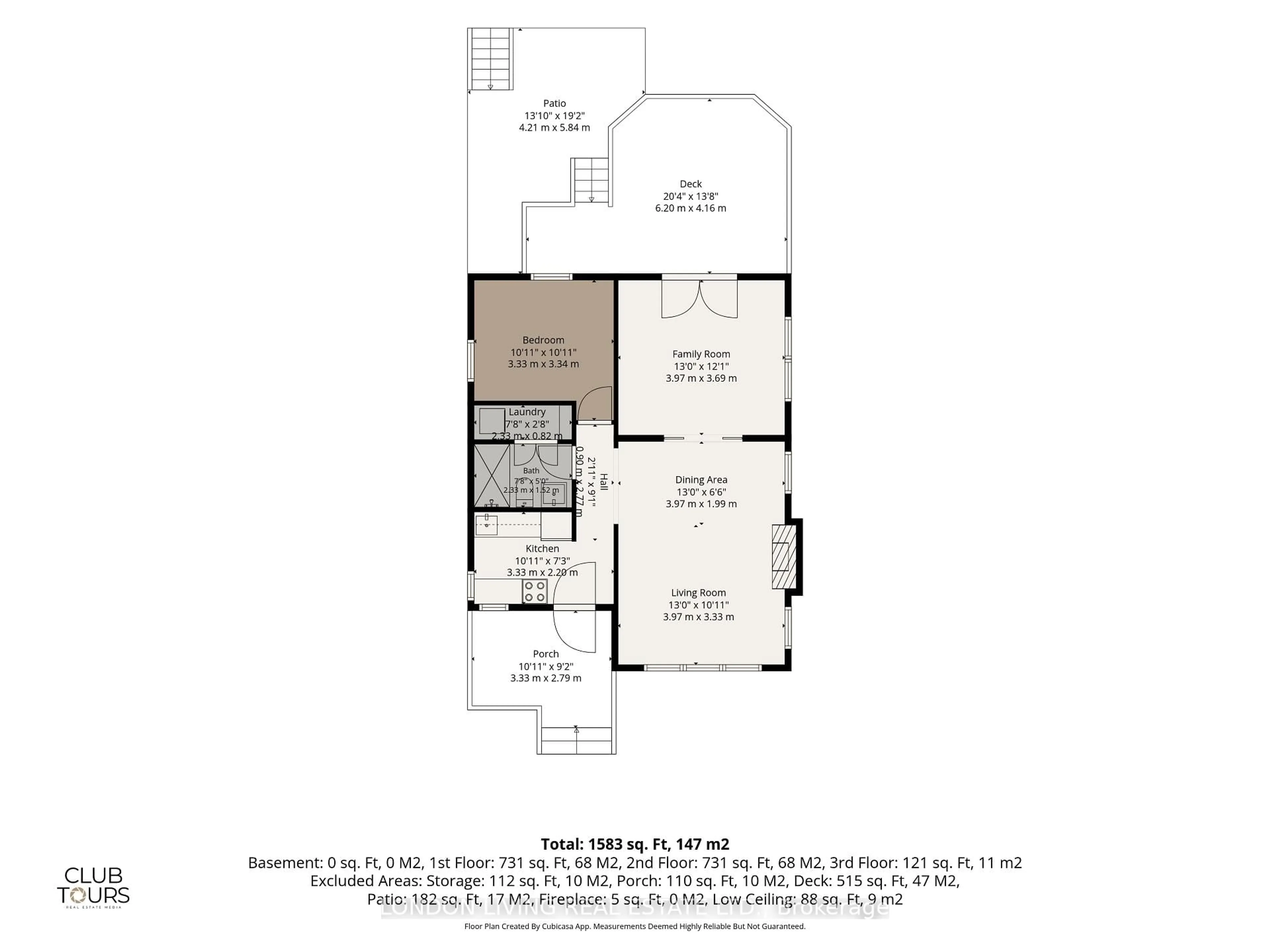 Floor plan for 709 Princess Ave, London East Ontario N5W 3M2