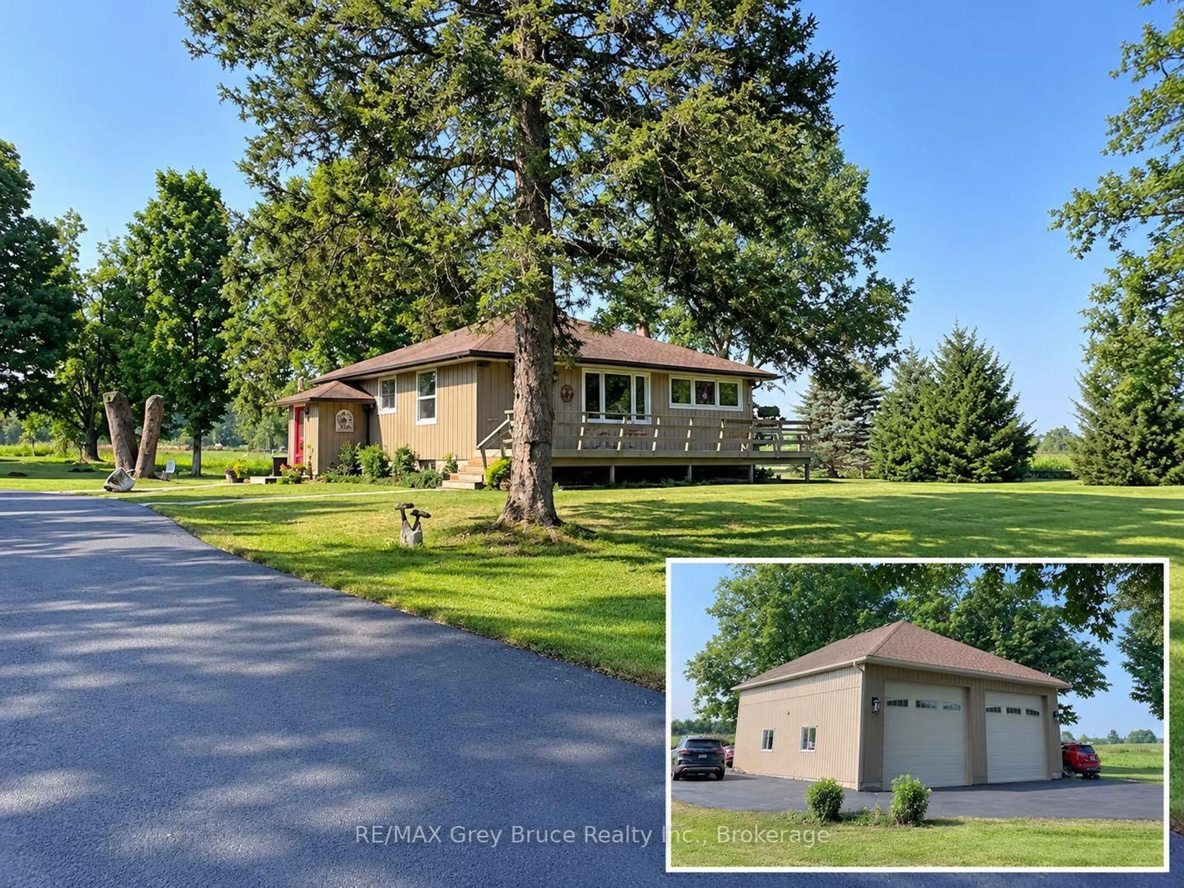 A pic from outside/outdoor area/front of a property/back of a property/a pic from drone, water/lake/river/ocean view for 202306 6 Highway, Georgian Bluffs Ontario N4K 5N5