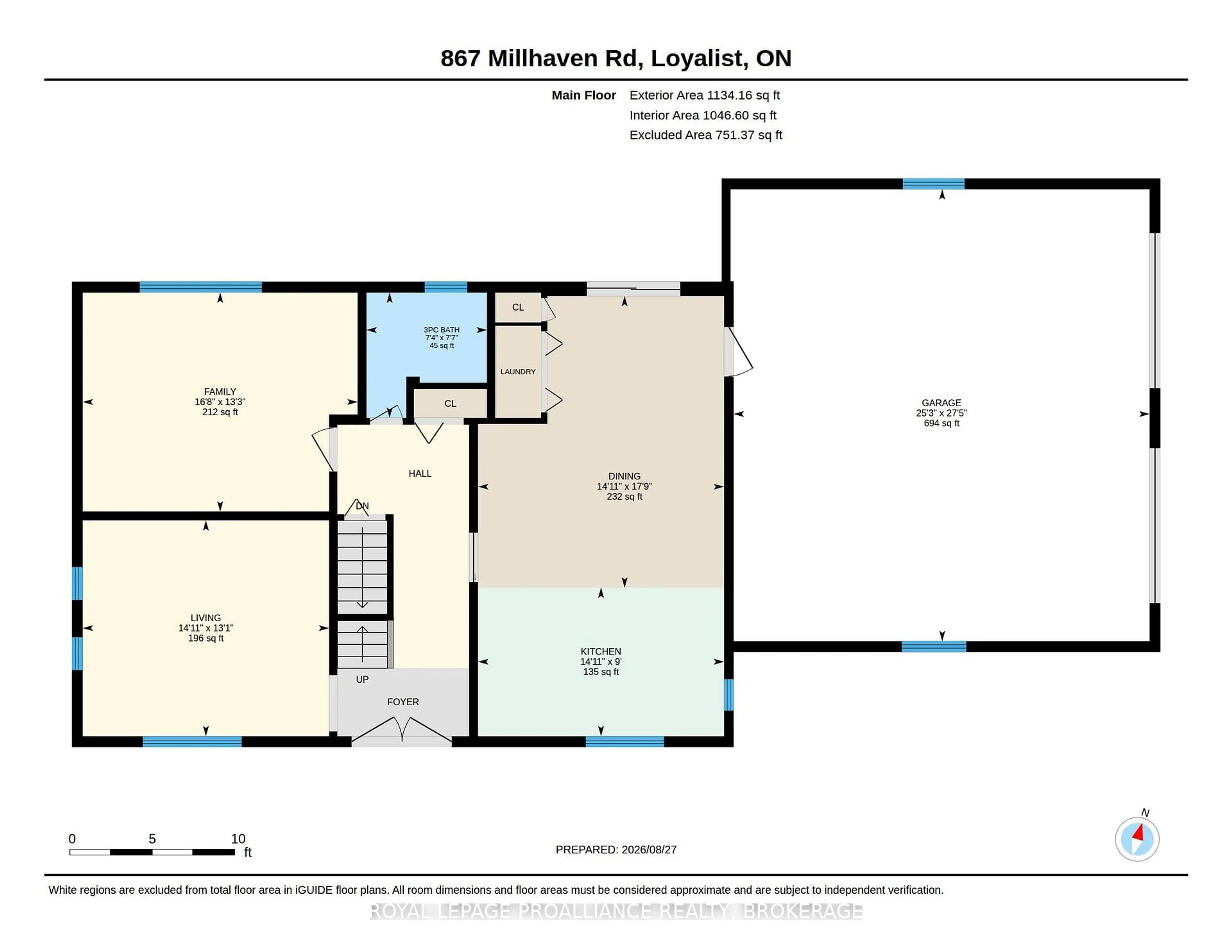 Floor plan for 867 Millhaven Rd, Bissett Creek Ontario K0H 2H0