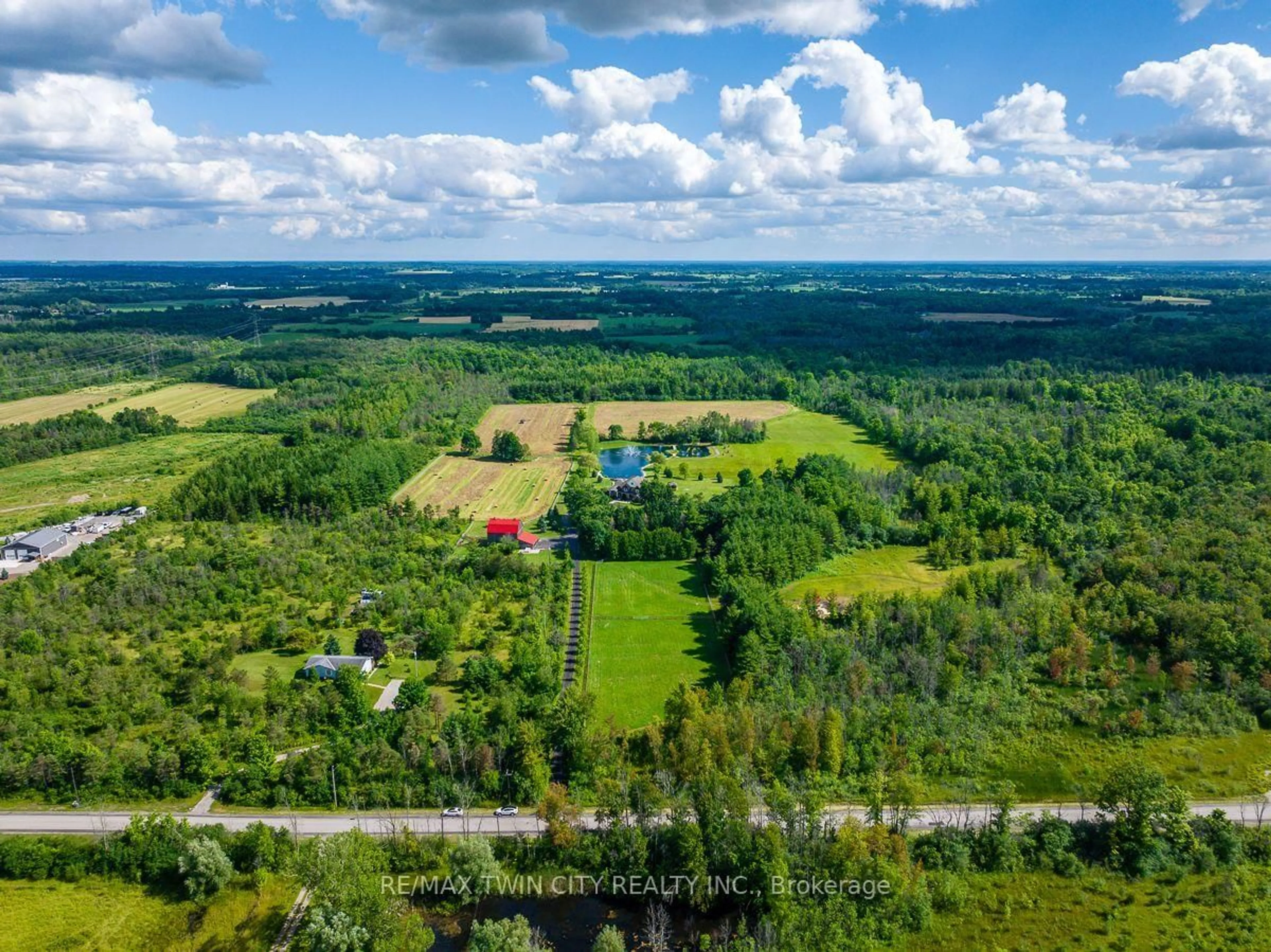 A pic from outside/outdoor area/front of a property/back of a property/a pic from drone, forest/trees view for 1532 6th Concession Rd, Hamilton Ontario N0B 1L0