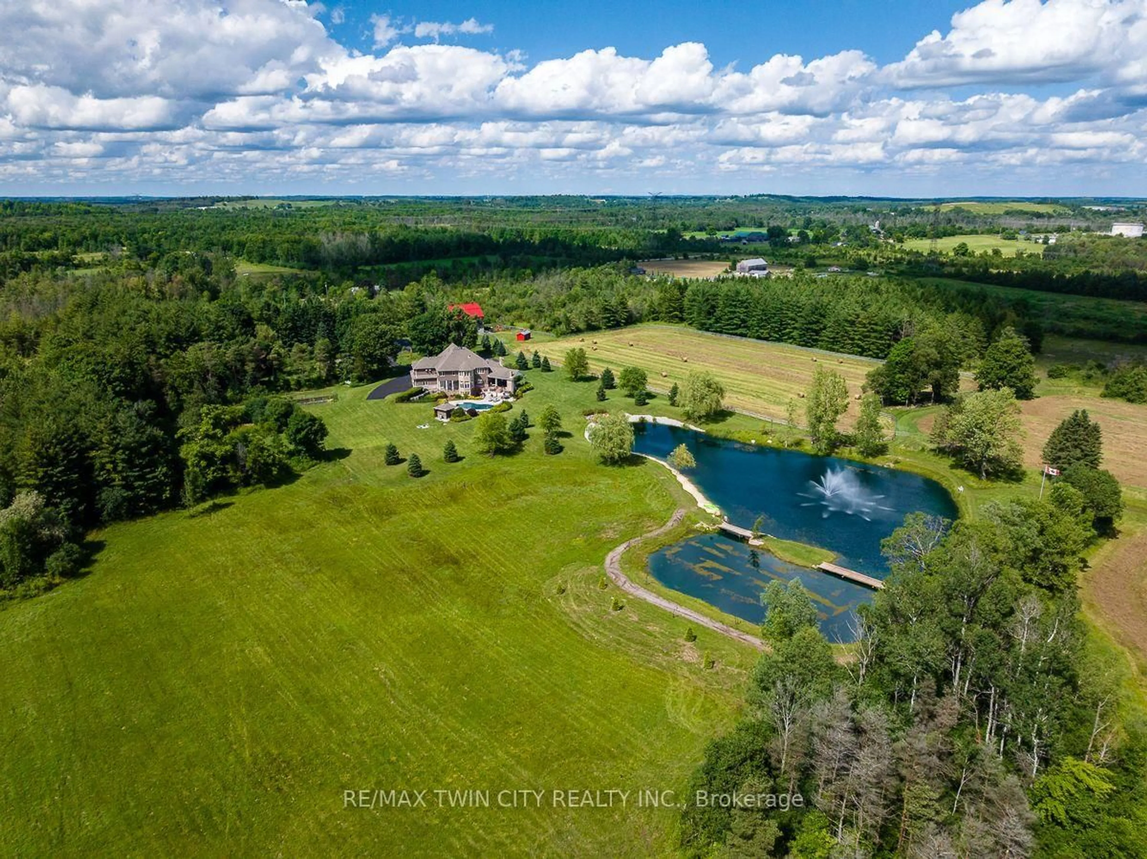 A pic from outside/outdoor area/front of a property/back of a property/a pic from drone, water/lake/river/ocean view for 1532 6th Concession Rd, Hamilton Ontario N0B 1L0
