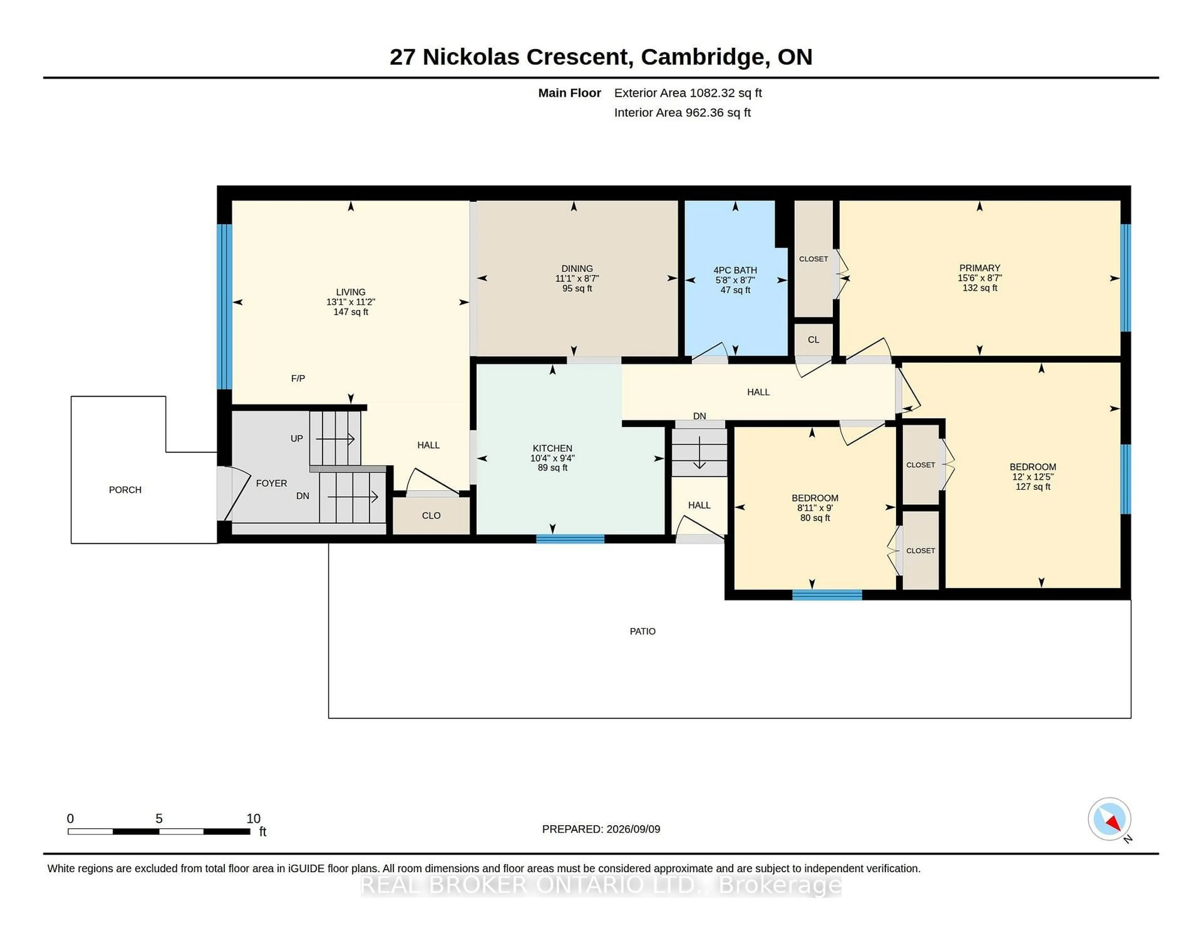 Floor plan for 27 Nickolas Cres, Cambridge Ontario N3C 3L7