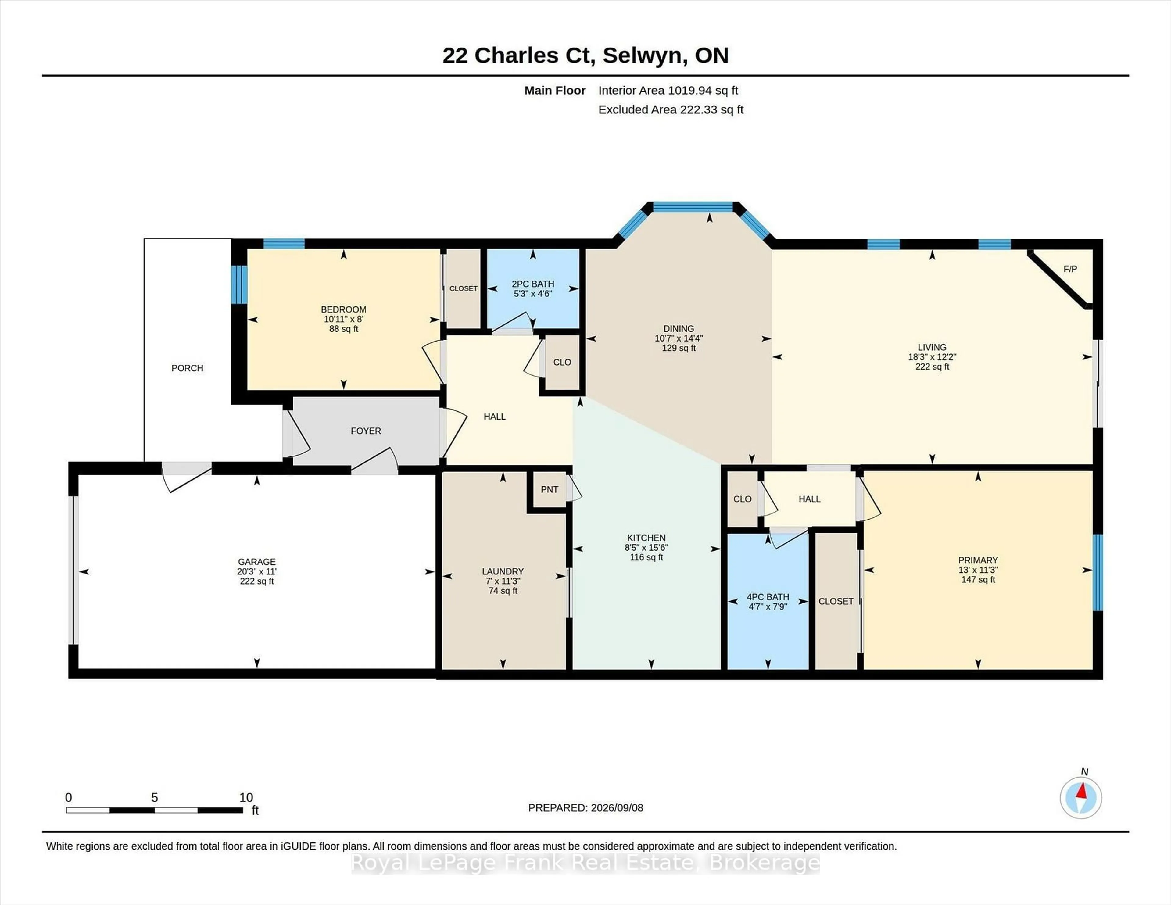Floor plan for 22 Charles Crt #21, Selwyn Ontario K0L 2H0